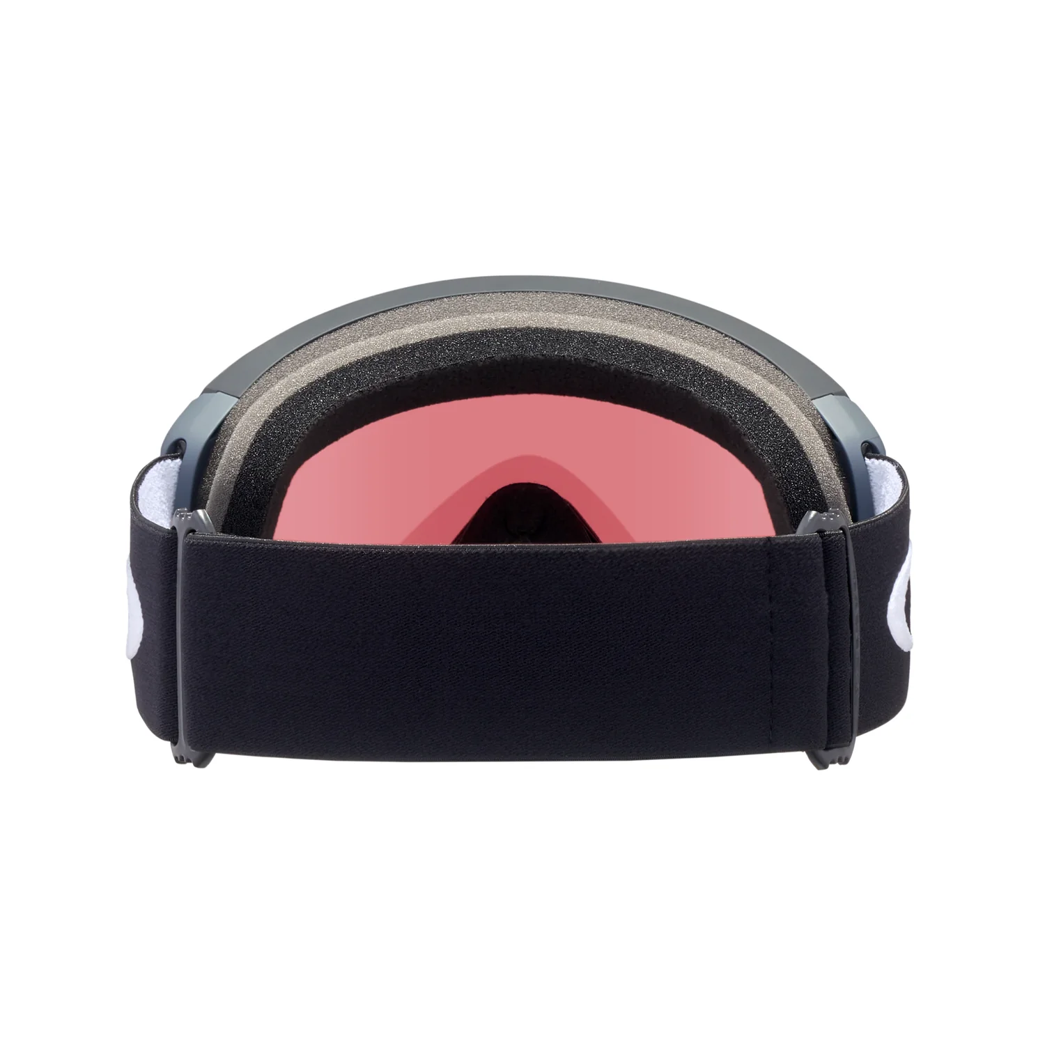 Lunettes de ski, verres rouges, sangle noire, rembourrage en mousse
