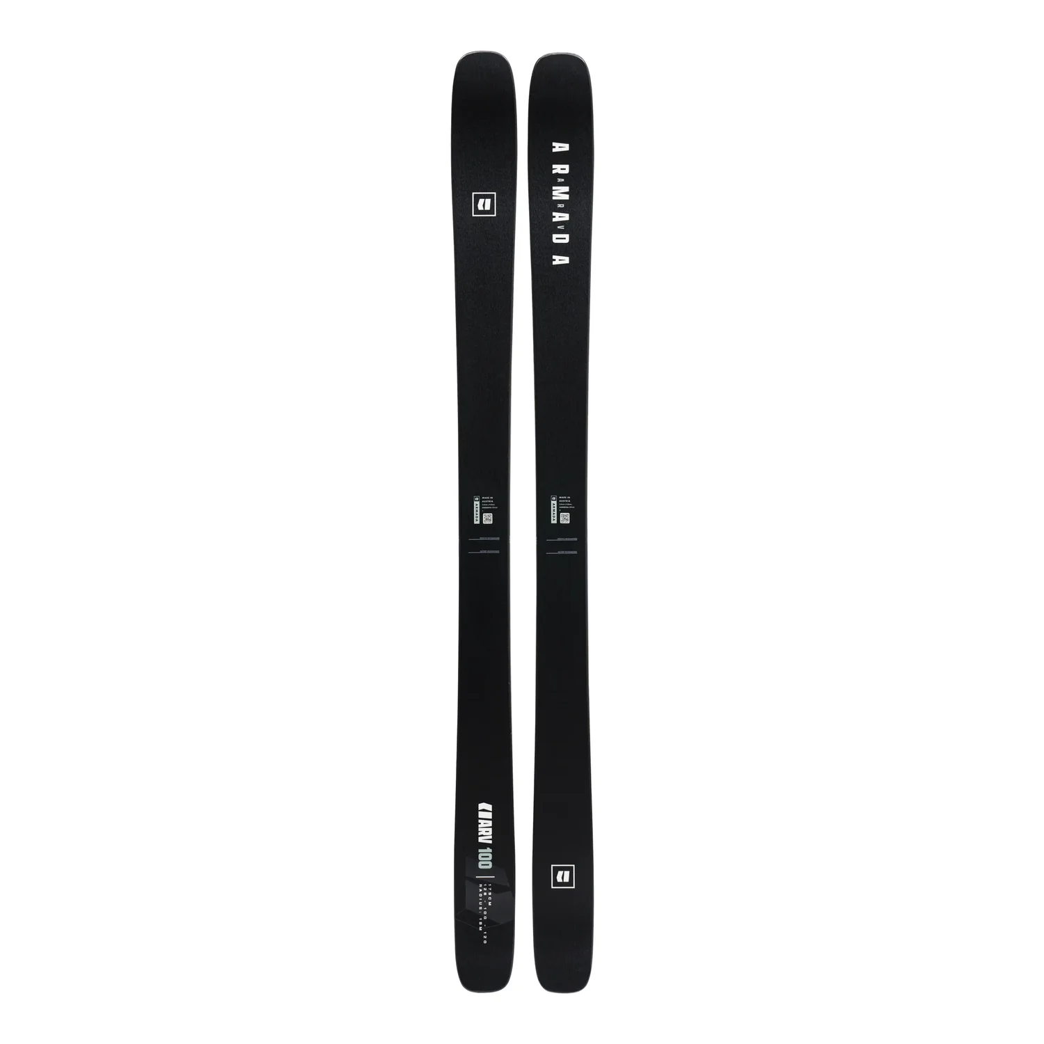 Arv 100 Skis, noirs, paire de skis, skis all-mountain, skis à ligne de cotes