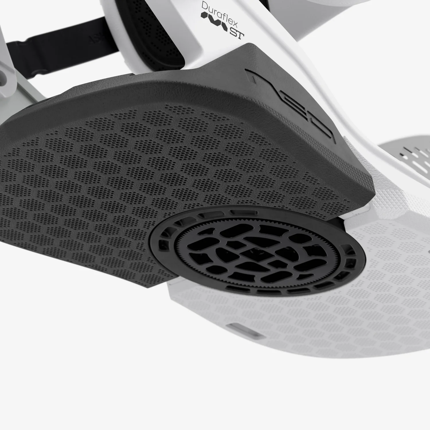 Neo Wakeboard-Bindung, schwarz-weiß, Fußriemen, Belüftete Sohle, Duraflex ST
