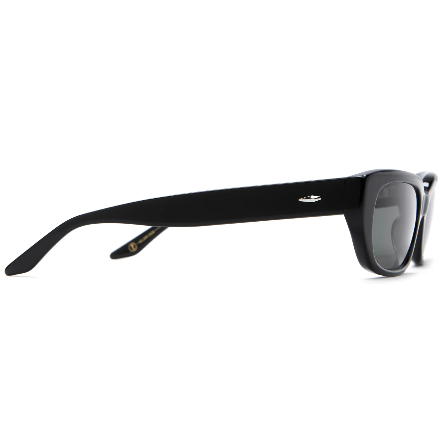 Sonnenbrille, schwarzer Rahmen, Kunststoffrahmen, graue Gläser, Vollrandfassung