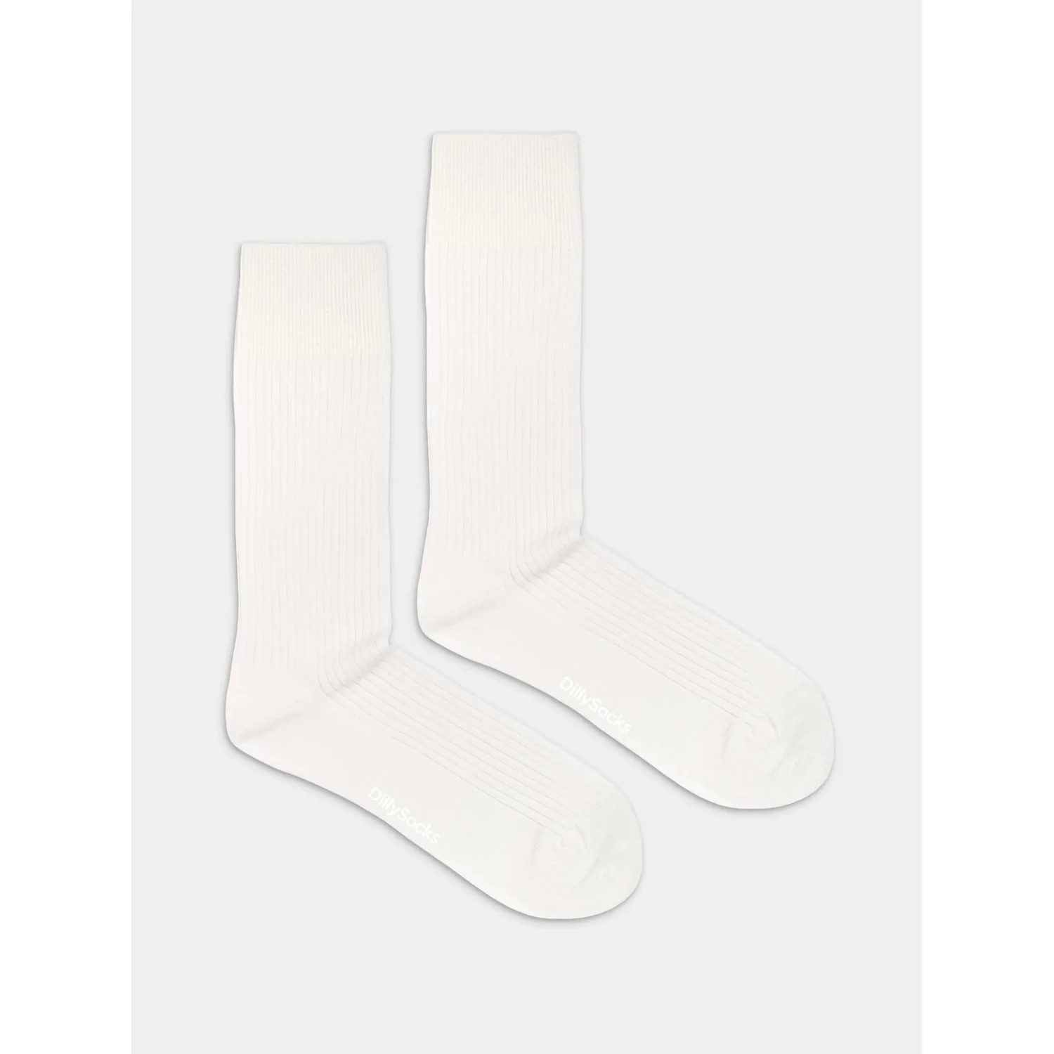 Ribbed Snow White Dilly Socks Ribbed Snow White
