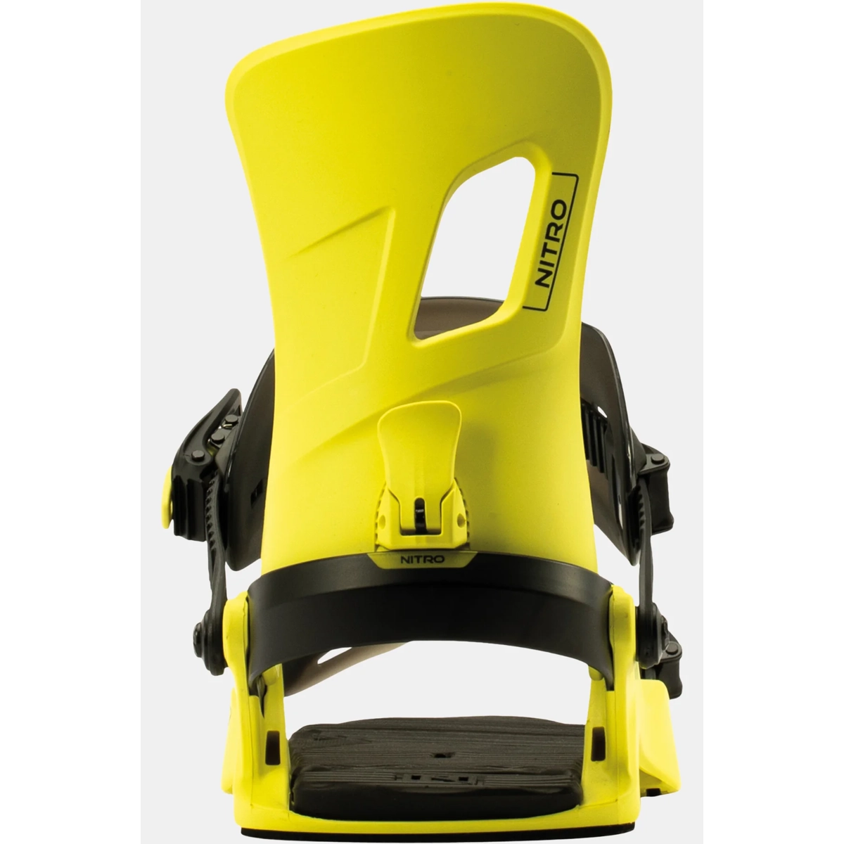 Fixations de ski/snowboard, fixations, jaunes, en plastique, Nitro, fixation de snowboard, jaune, marque Nitro, fixation à sangles, réglable