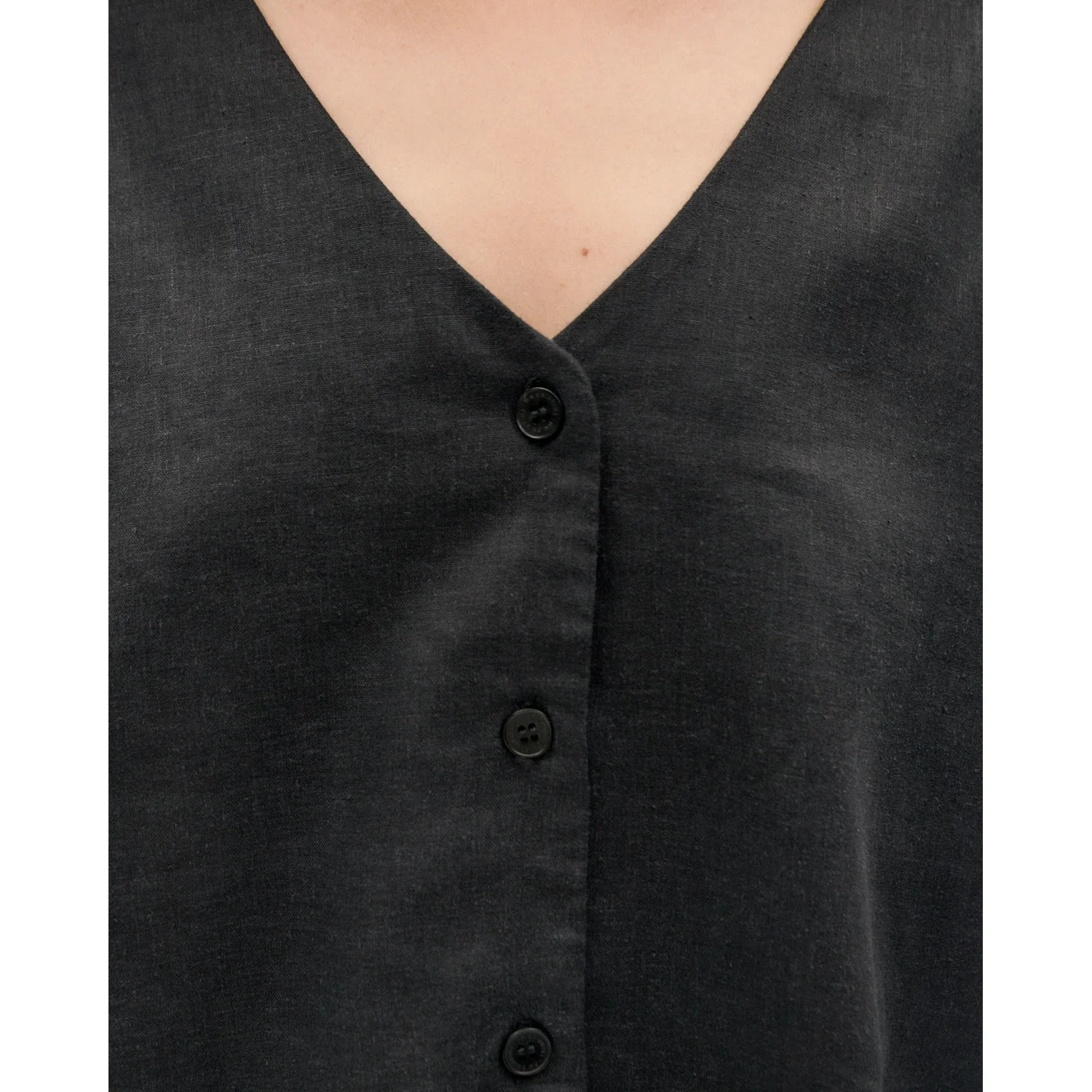 ThinkingMu Libelula Hemp Blouse Black, Ansicht 4