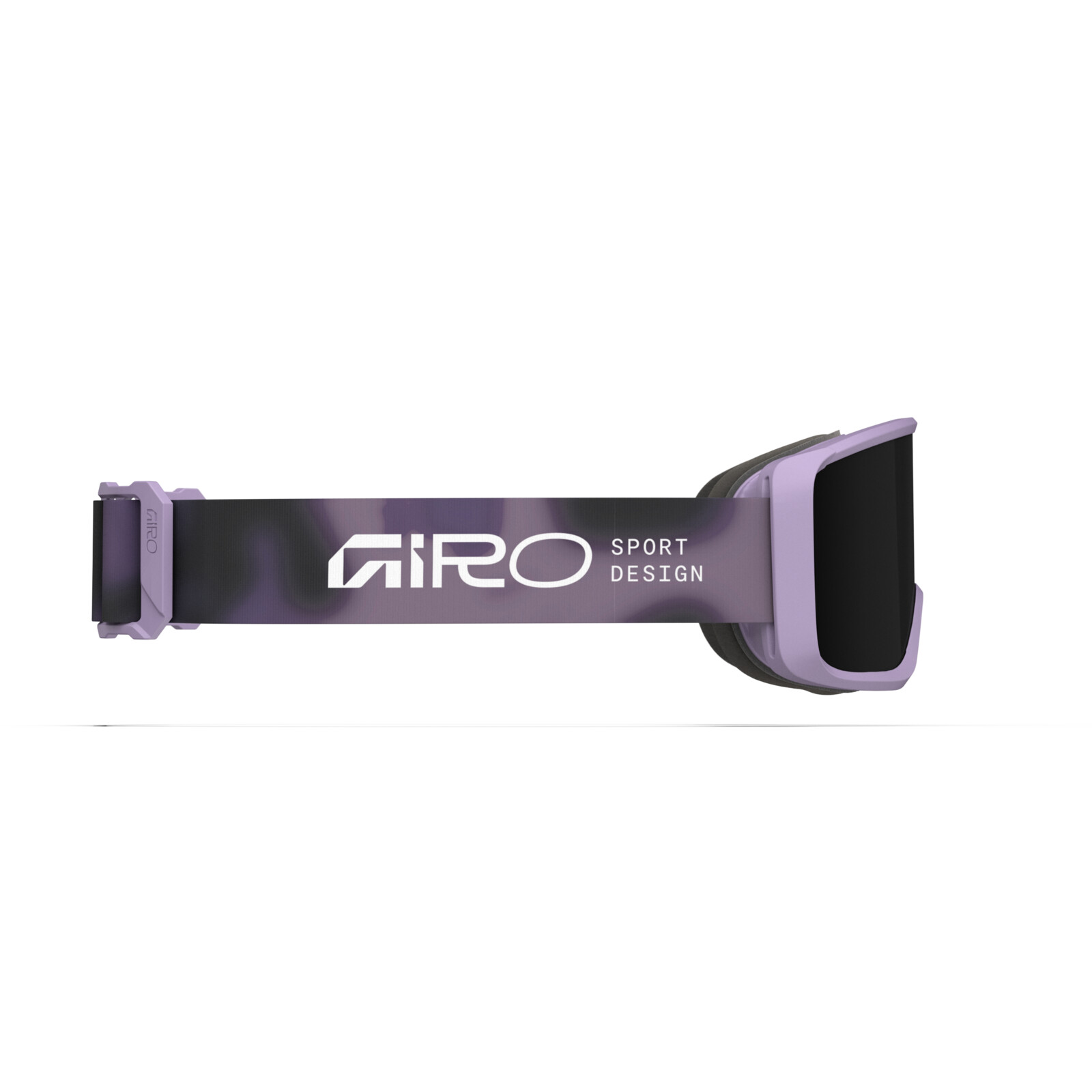 W Sagen Flash Goggle Lunettes de ski, design sportif, sangle violette, verres noirs, sangle réglable