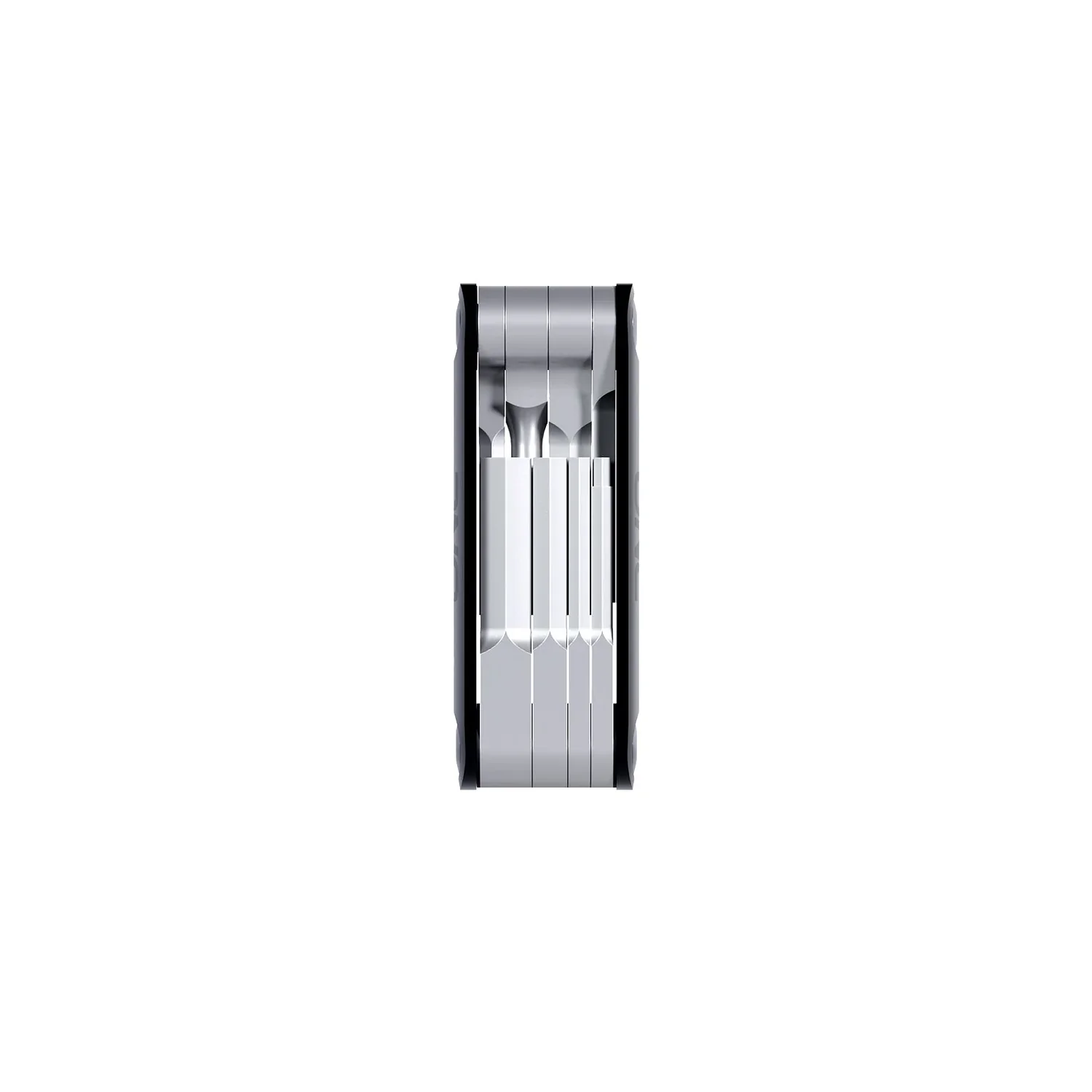 Metallring, Silberfarben, Schwarze Seiten, Rillenstruktur