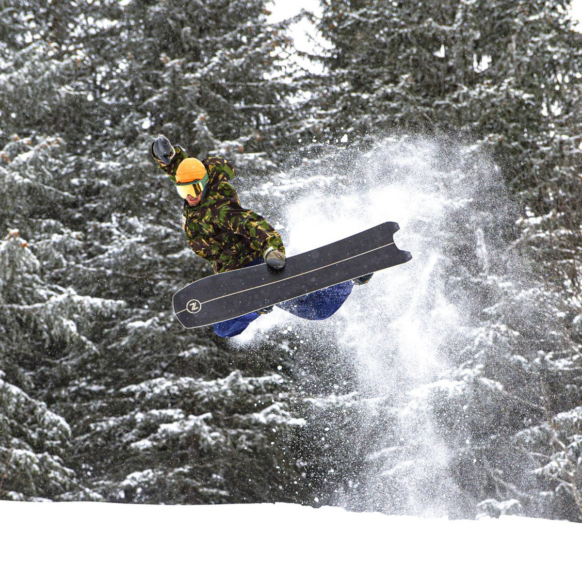 Natur, Draußen, Person, Schnee, Snowboarden