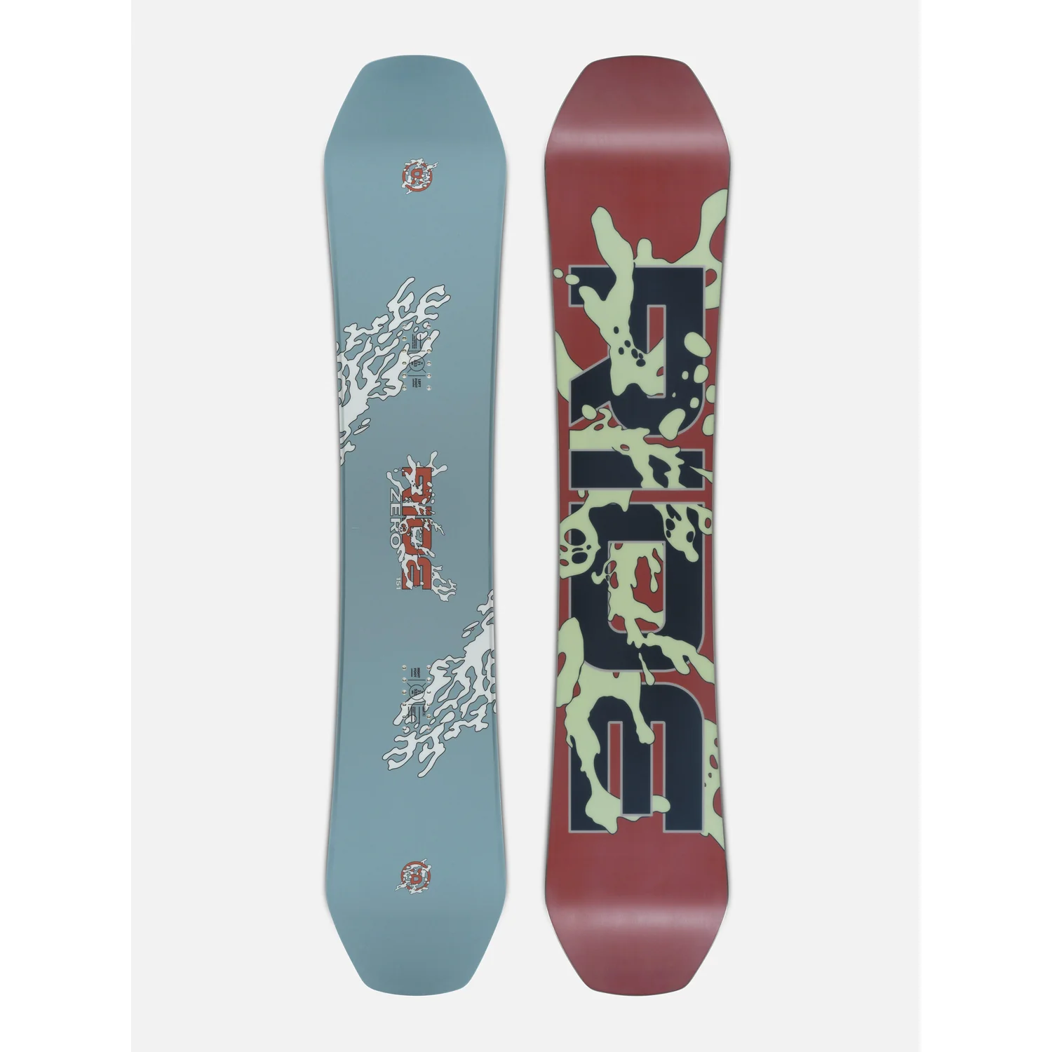 Zero Snowboard, Blau, Rot, Grafikdruck, Twin-Tip-Form