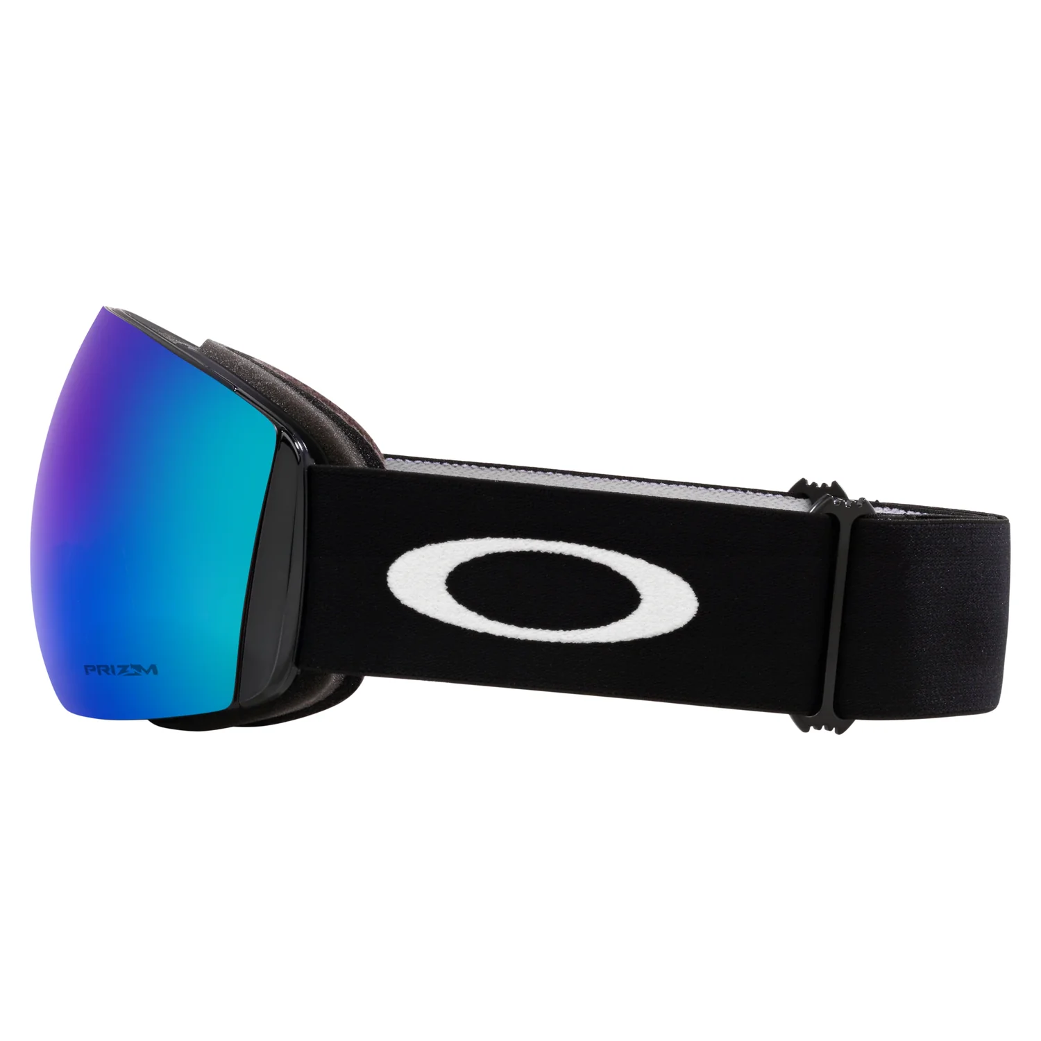 Flight Deck L - Matte Blk Lunettes de ski, verres miroités, verres bleu-turquoise, sangle noire, monture en mousse