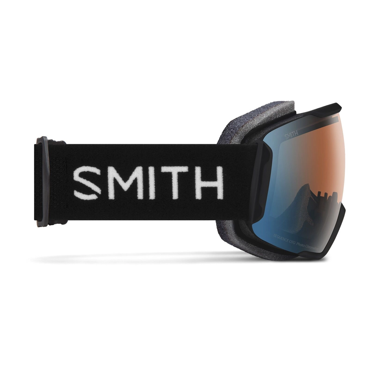 Sequence OTG Schneegoggles, OTG-Schaum, mit verstellbarem Band, Spiegelglas, Smith-Logo