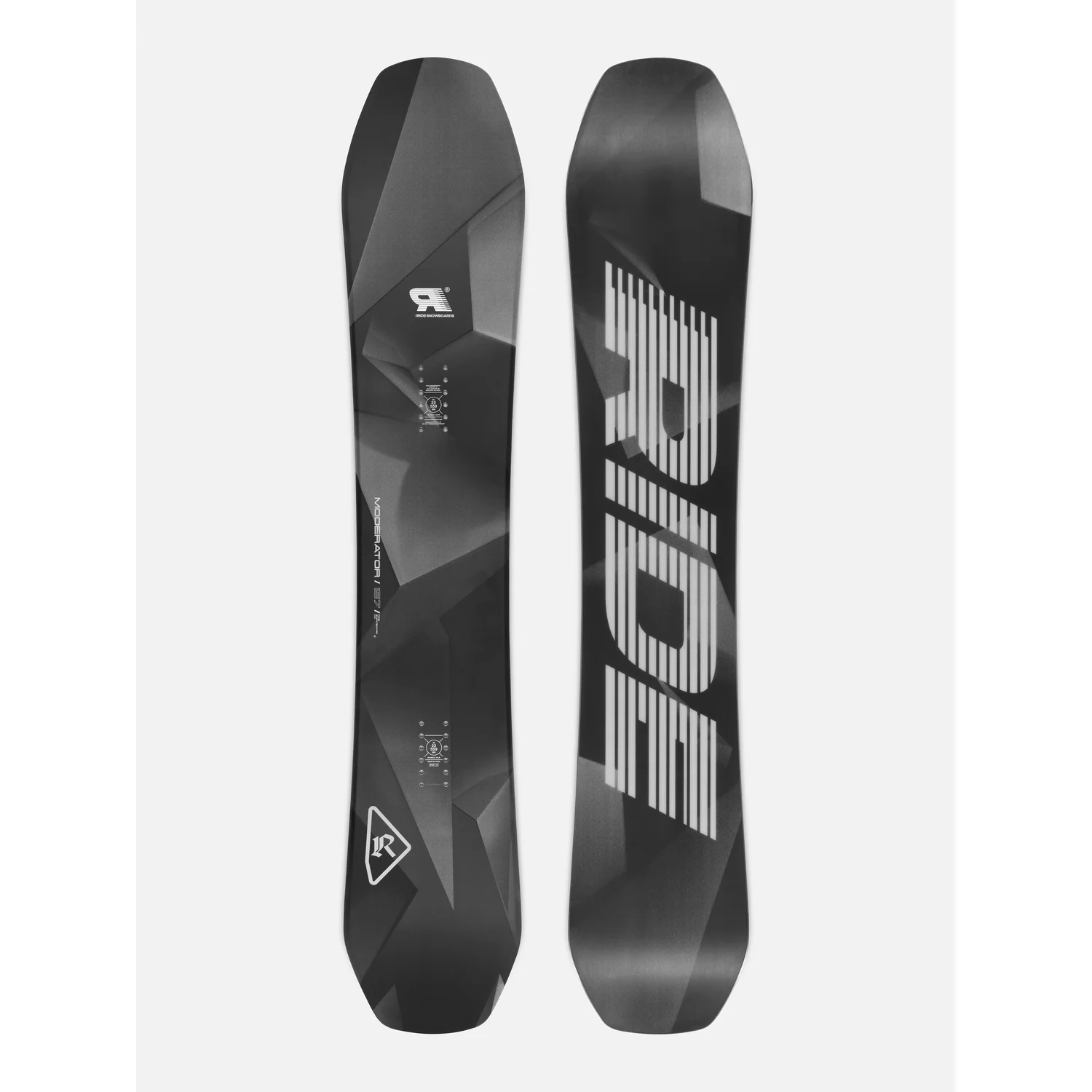 Snowboard, Schwarz, All-Mountain, Directional Twin, Geometrisches Muster