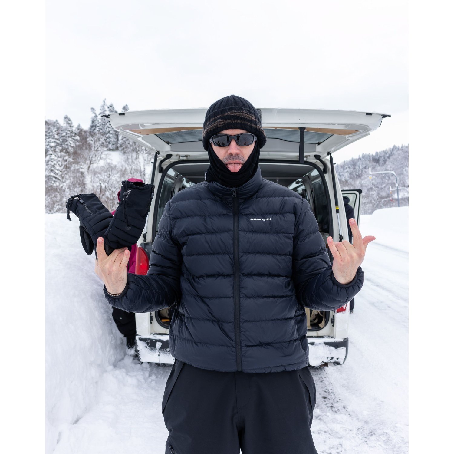 Winter jacket, Hooded jacket, Warm coat, Ski gear, Black jacket