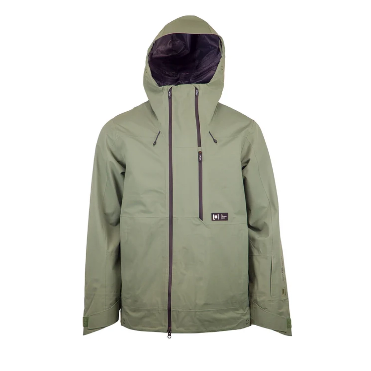 Axial Pro Jacket Veste, veste pour homme, veste imperméable, veste à capuche, fermeture éclair, veste de pluie, hardshell, veste à capuche, vert, système de poches
