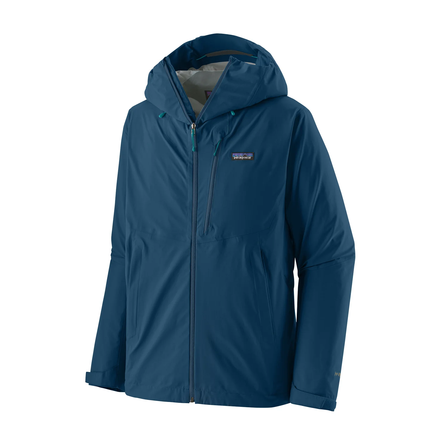 Regenjacke, Kapuze, Dunkelblau, Reißverschluss, Brusttasche