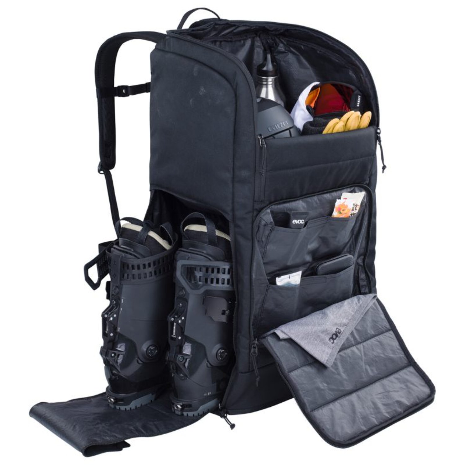 Gear Backpack 90 Rucksack, Snowboard-Boots, Schuhe, Gepäckorganizer, Trinkflasche