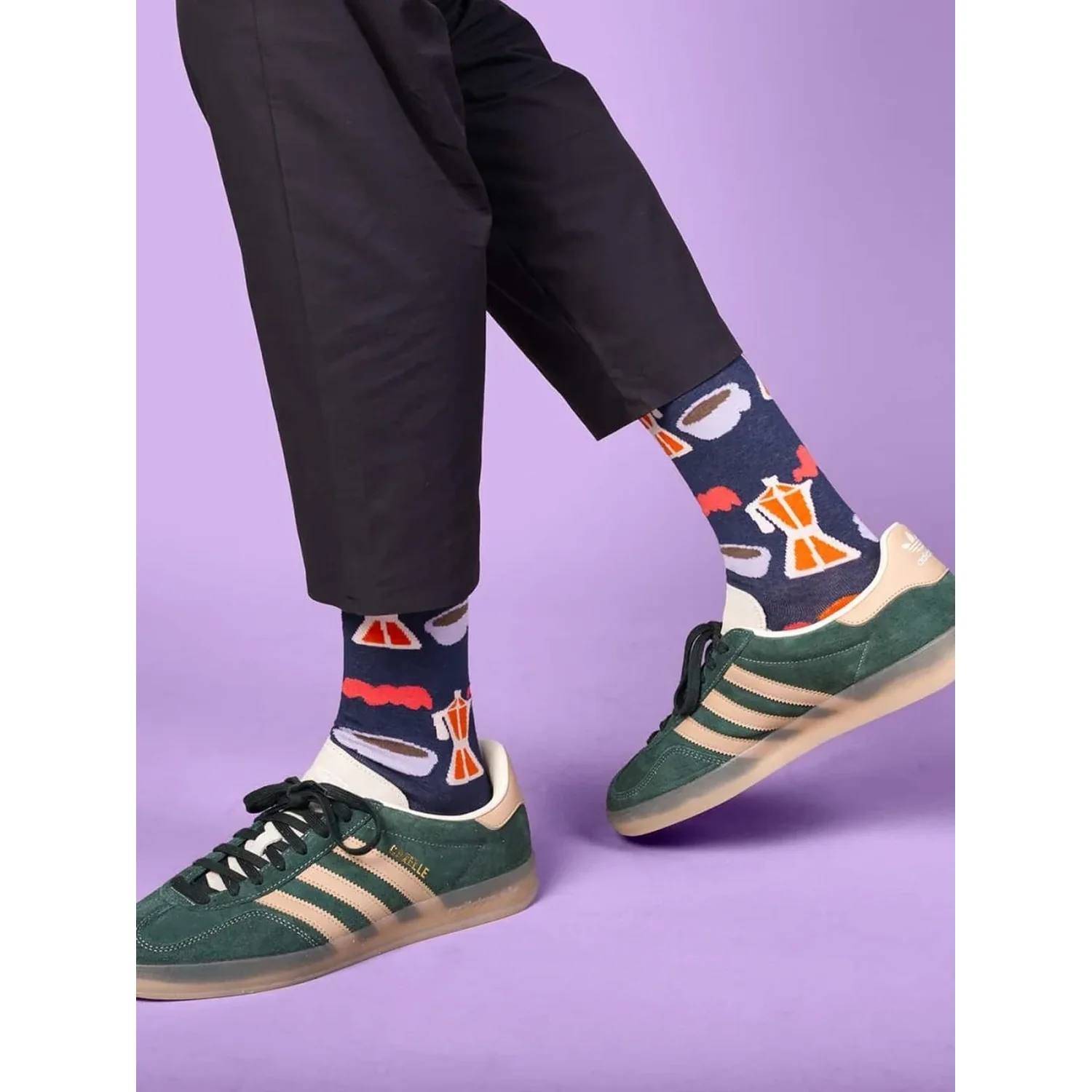 Chaussettes à motifs, chaussettes bleues, motifs fantaisie, chaussettes pour hommes