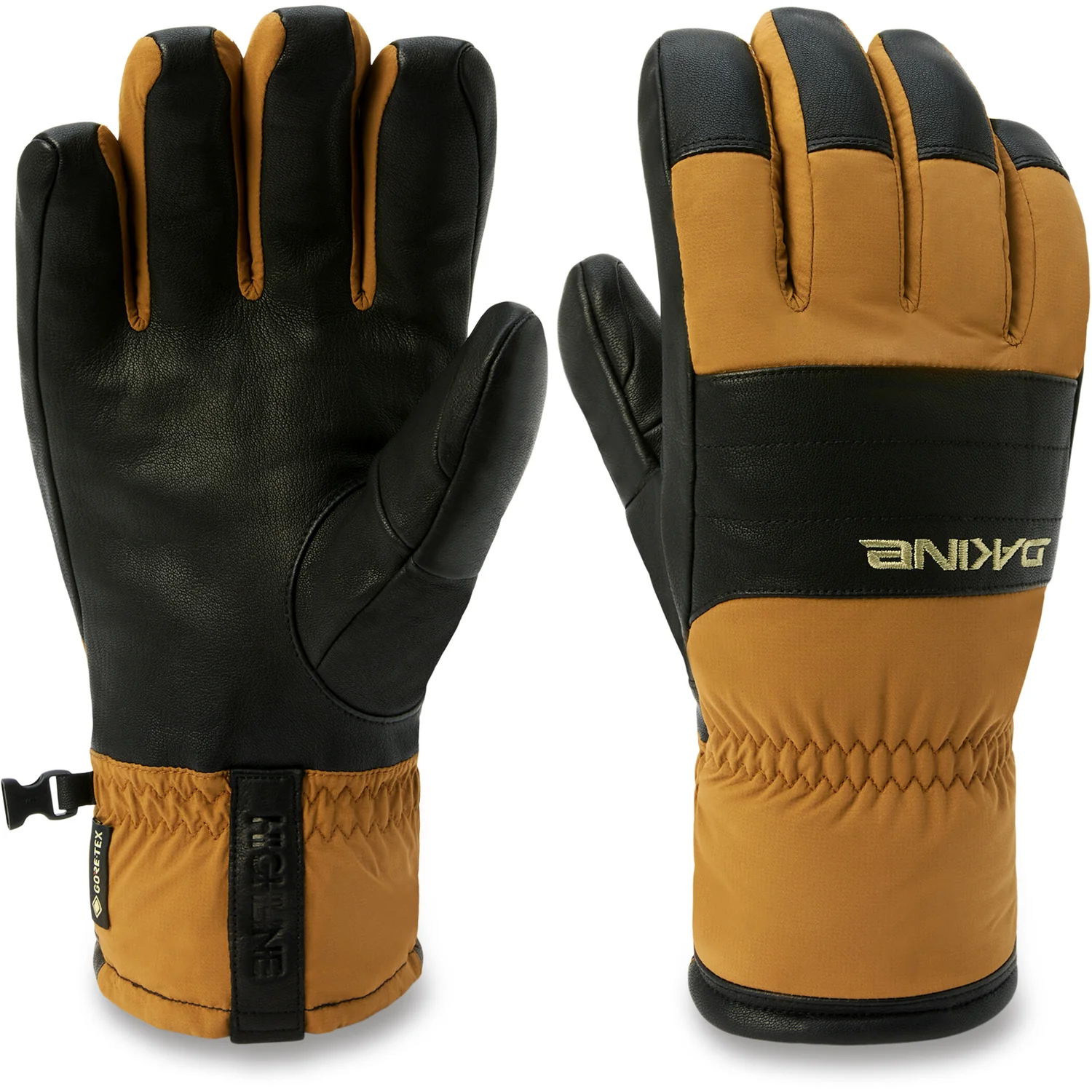 Baron Gtx Glove Winterhandschuhe, Leder, Schwarz und Ocker, GORE-TEX, Stulpen