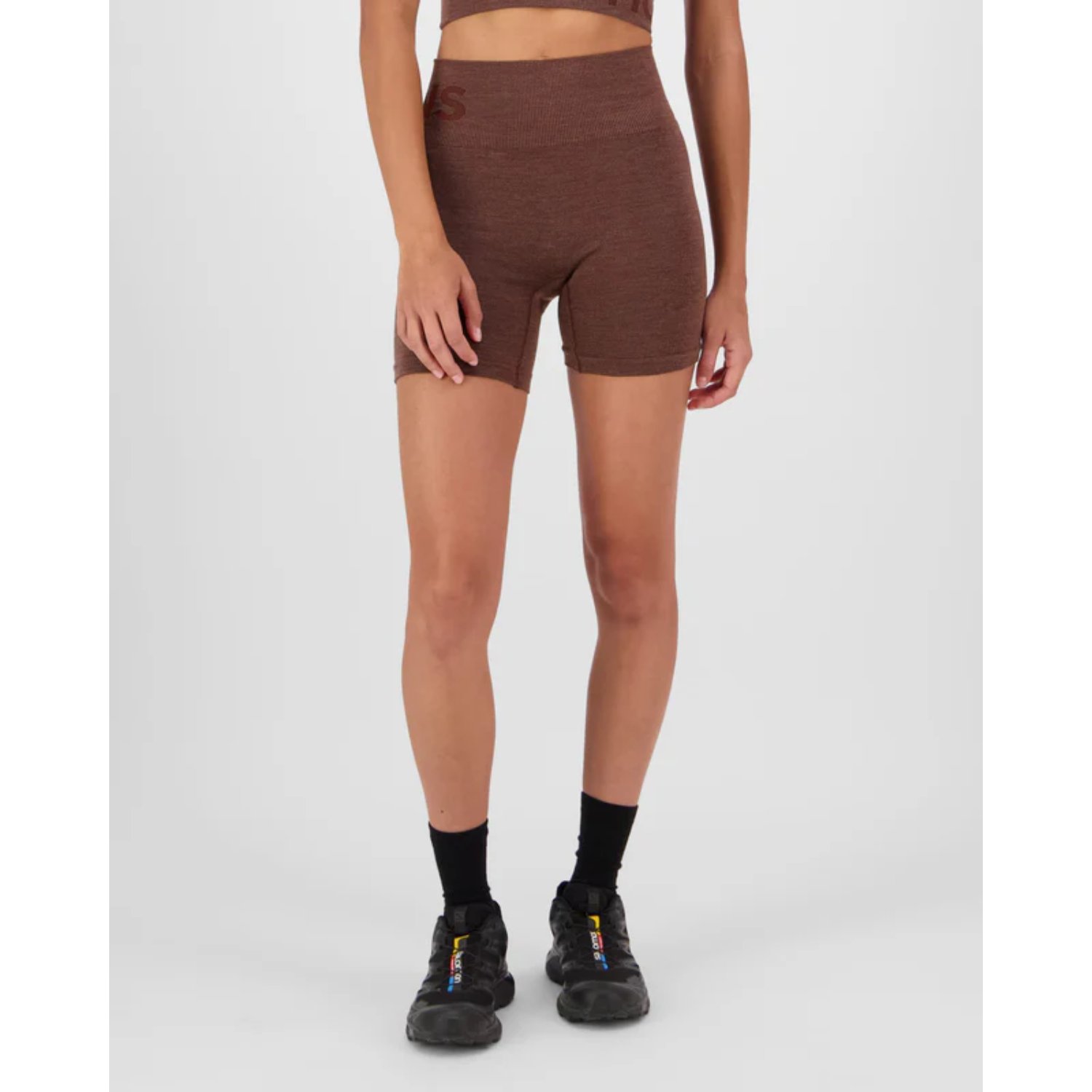 Solace Merino Seamless Shorts kurze Hose, Bike Shorts, braun, Stretch, Fitness