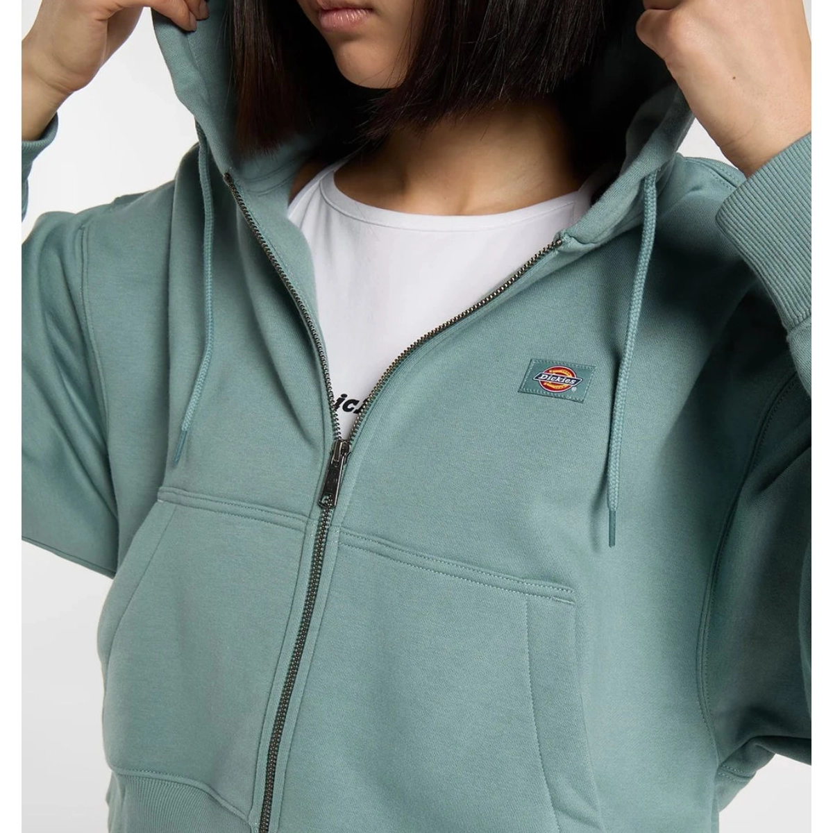 Hoodie, Reißverschluss, Vorne Tasche, Rippkragen, Weiche Baumwolle/Strick