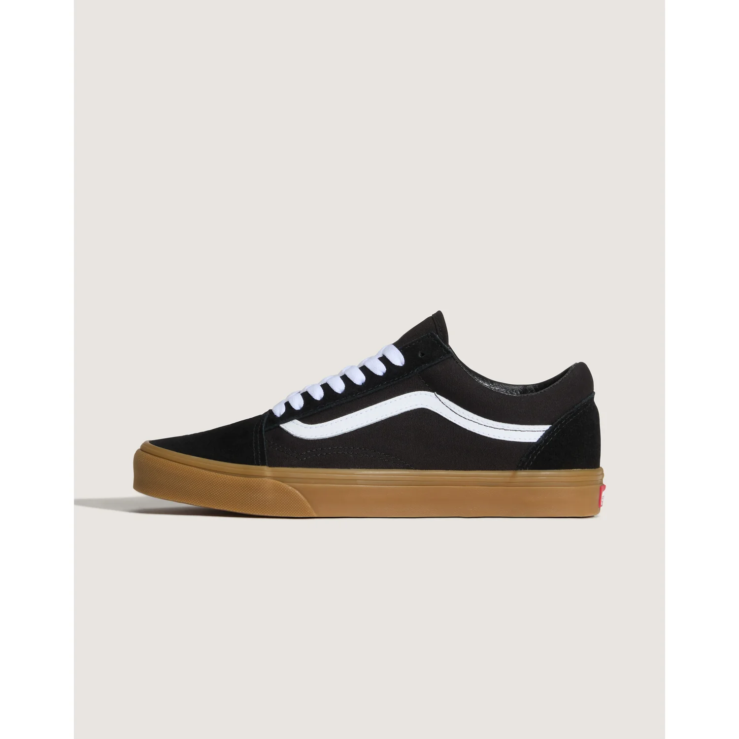 Old School Baskets, tige noire, bandes latérales blanches, semelle en caoutchouc, chaussures à lacets