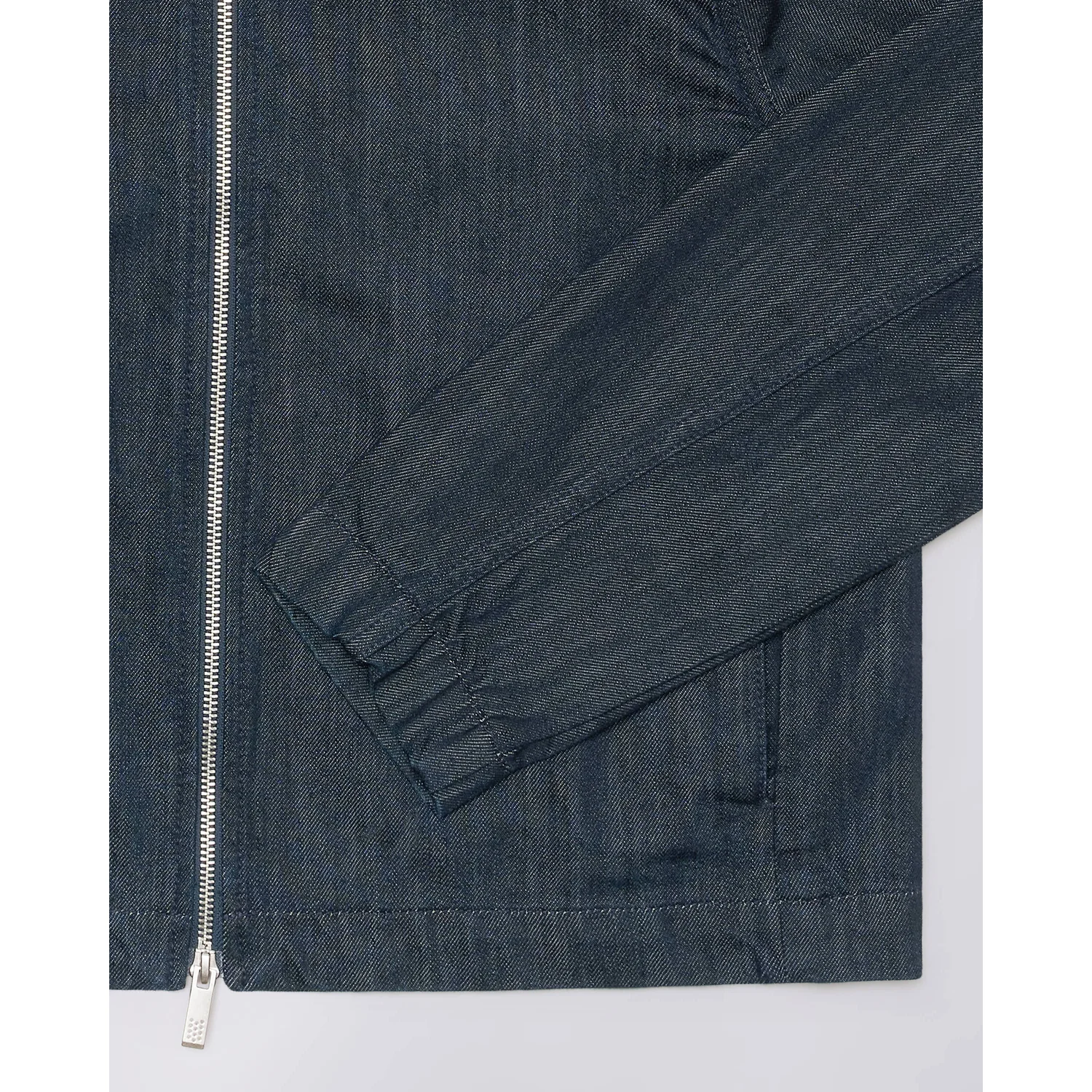 Jeansjacke, Dunkelblau, Denim, Reißverschluss, Lange Ärmel