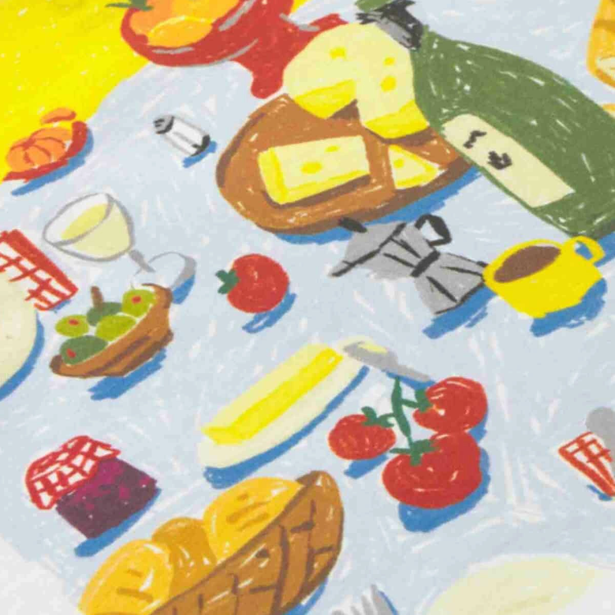 Cuisine, produits alimentaires, fruits, boissons, nappe