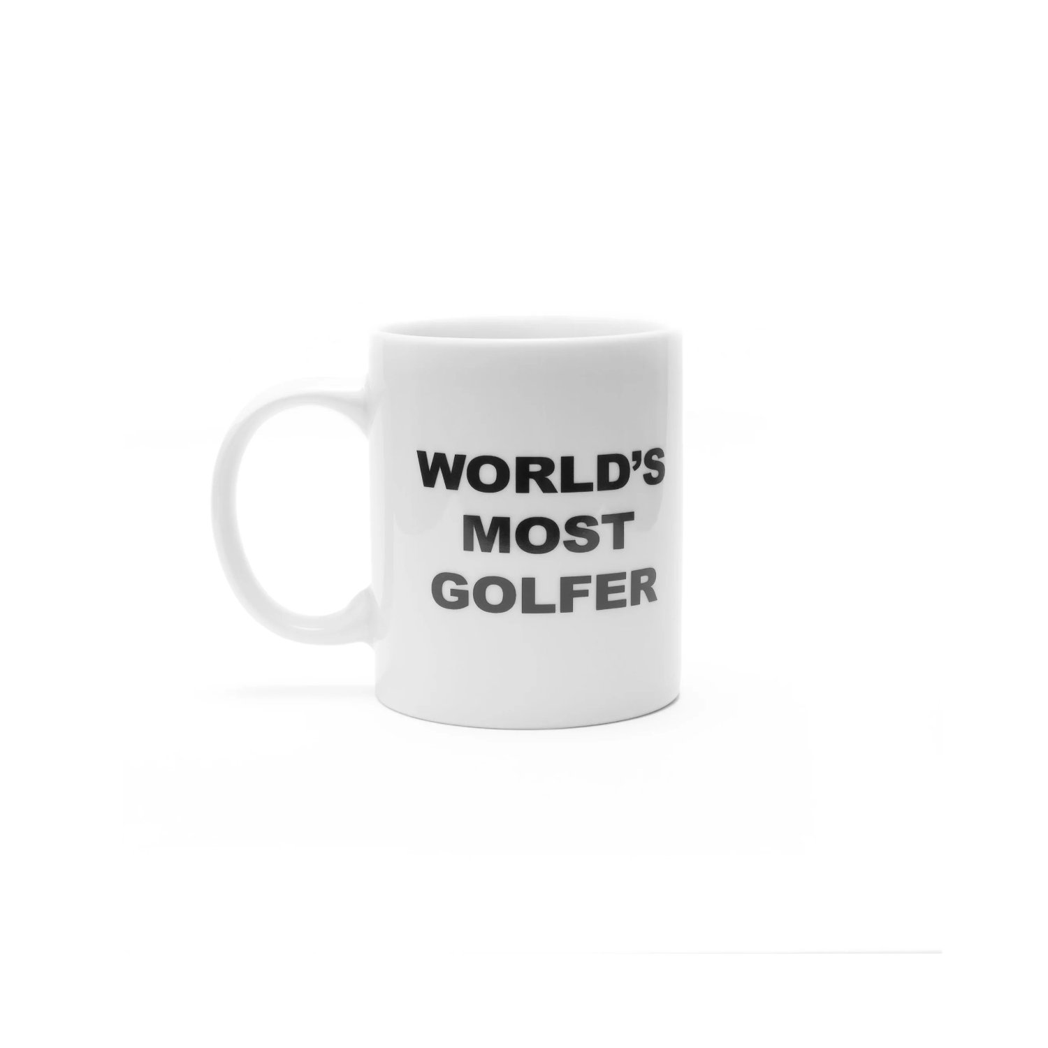World's Most Golfer Mug Tasse, tasse à café, blanche, avec inscription, gadget