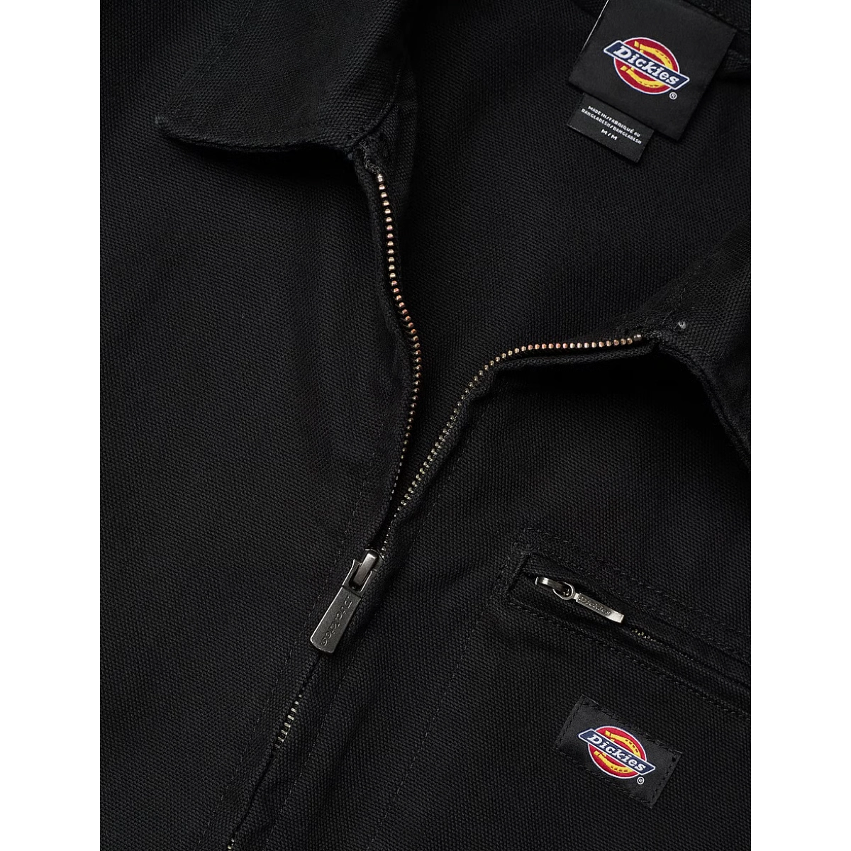 Fermeture éclair, épaisseur Dickies, noir, veste à capuche, étiquette Panal