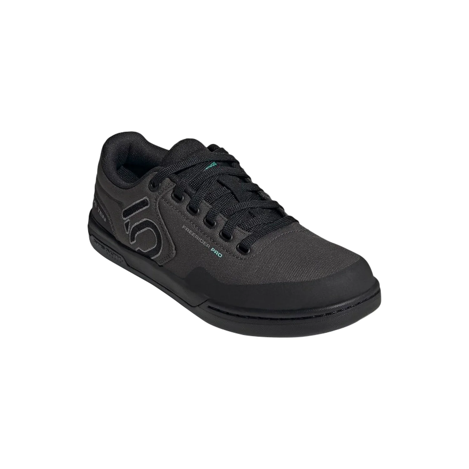 Chaussures de vélo, noires, à lacets, semelle plate, en textile