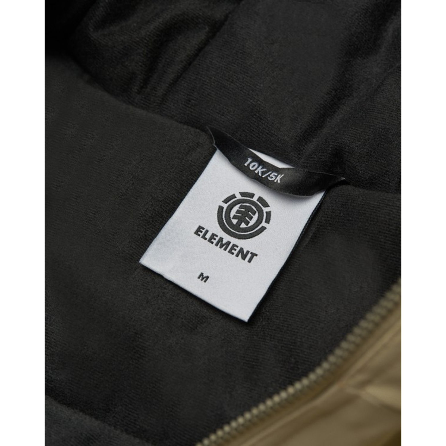 Dulcey Marque de sweat à capuche, veste « Element », tissu noir, fermeture éclair, taille M
