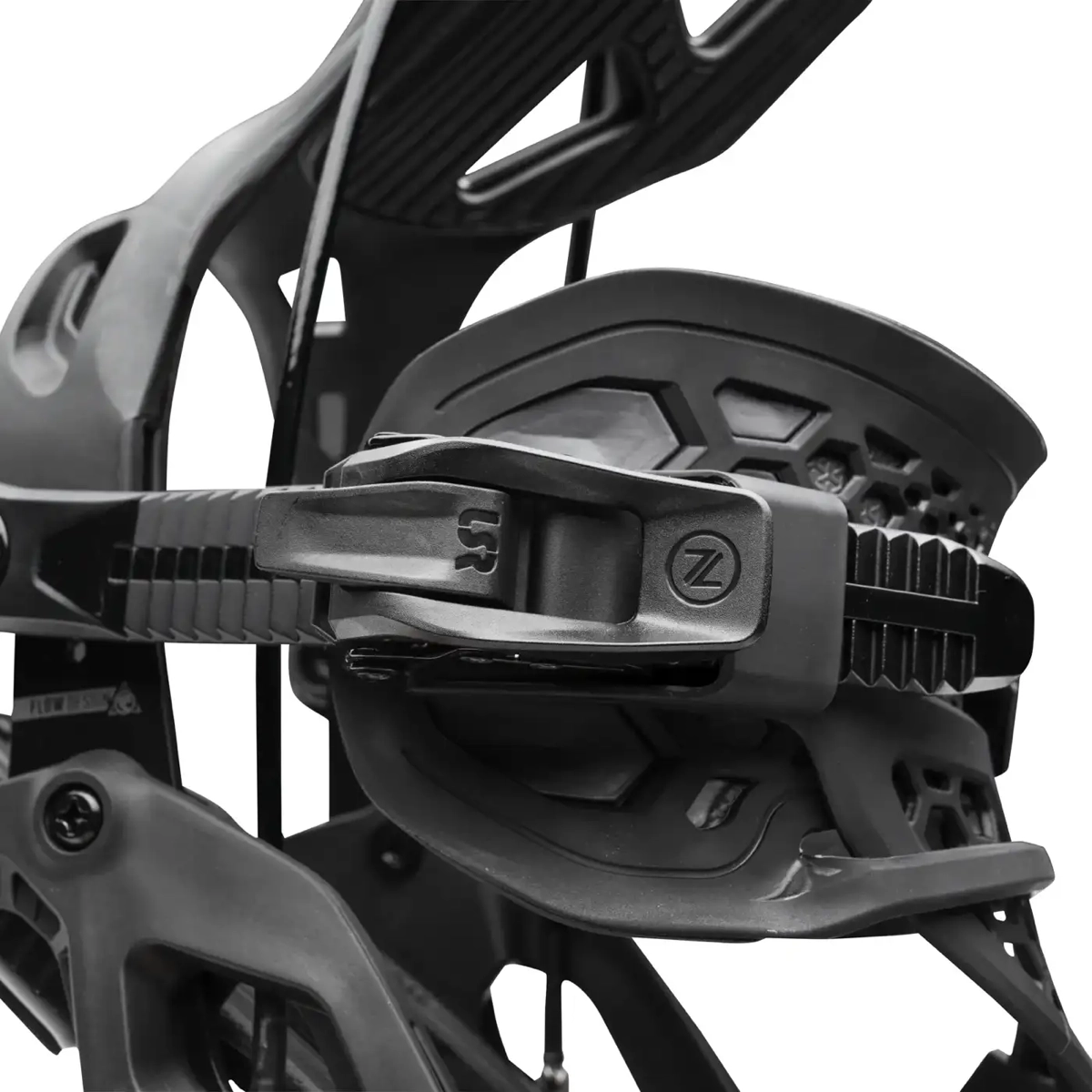 Flow Fuse Hybrid Skibindung, Schnallen, Z-Wert, Klemmverschluss, Hexagonen-Lüftung, Snowboard-Bindung, Verstellbar, Ratsche, Kunststoff, Schwarz