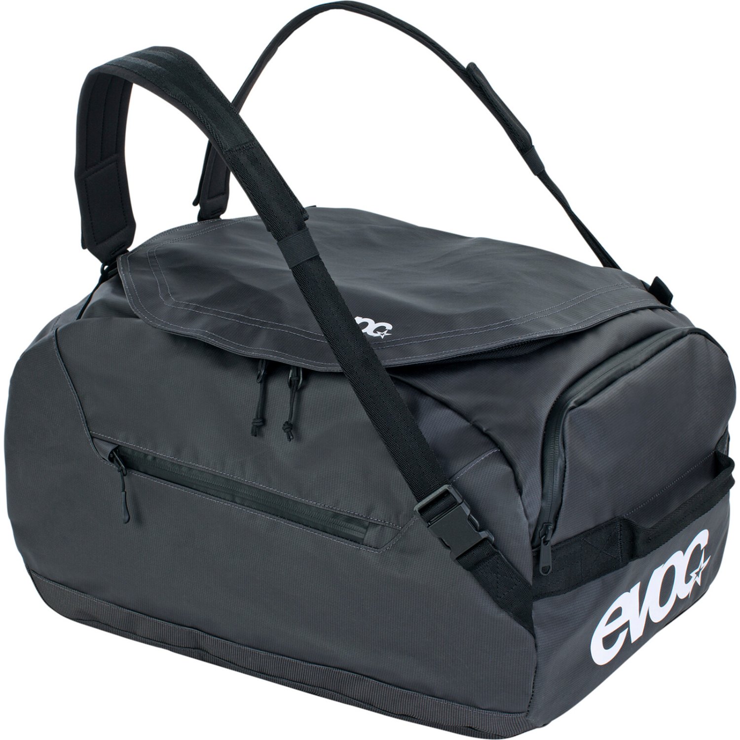 Duffle Bag 40L Sac de voyage, sac de sport, poignée de transport, bandoulière, gris foncé