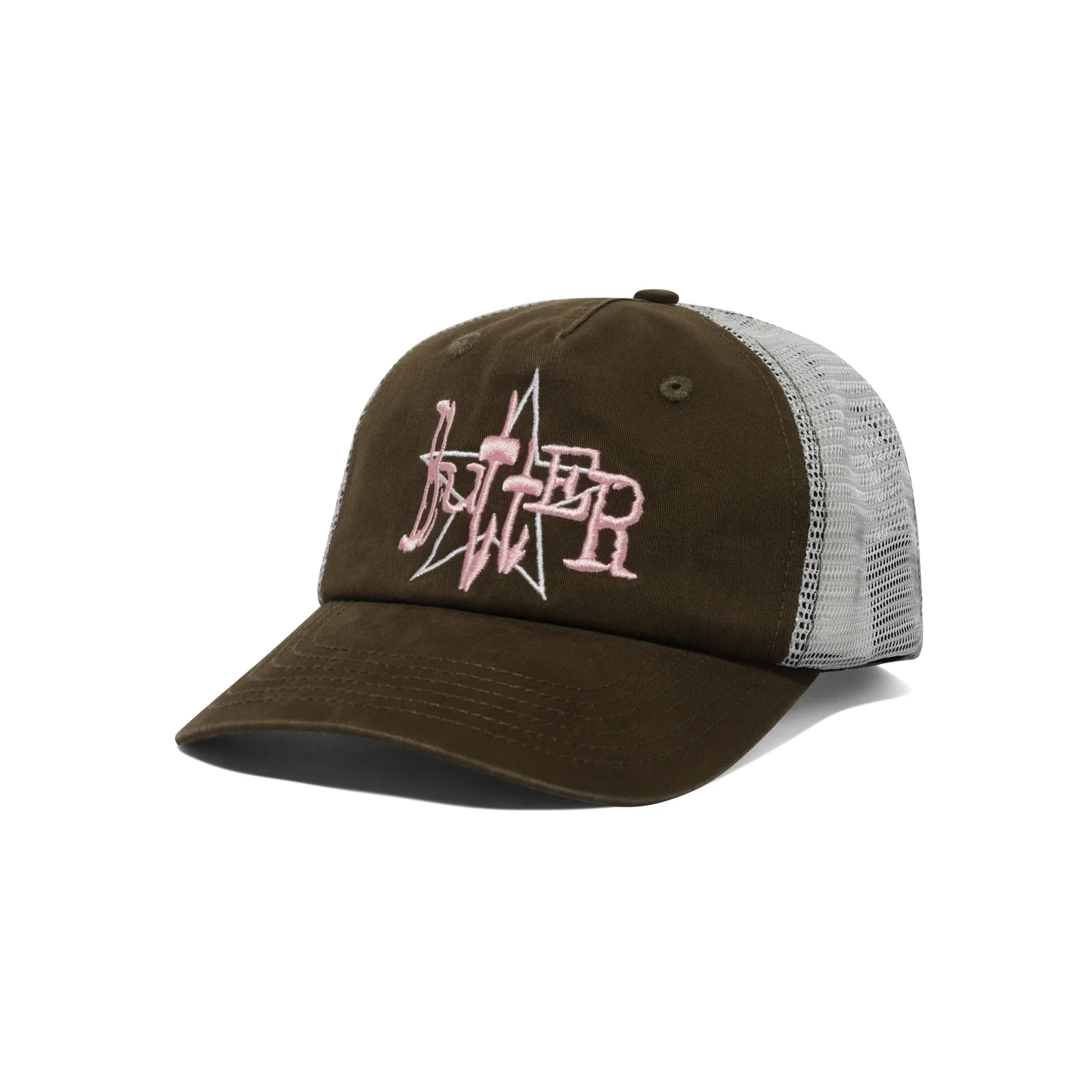 Sigil Trucker Cap Trucker-Cap, Netzrücken, Olivegrün, gebogener Schirm, Stickerei