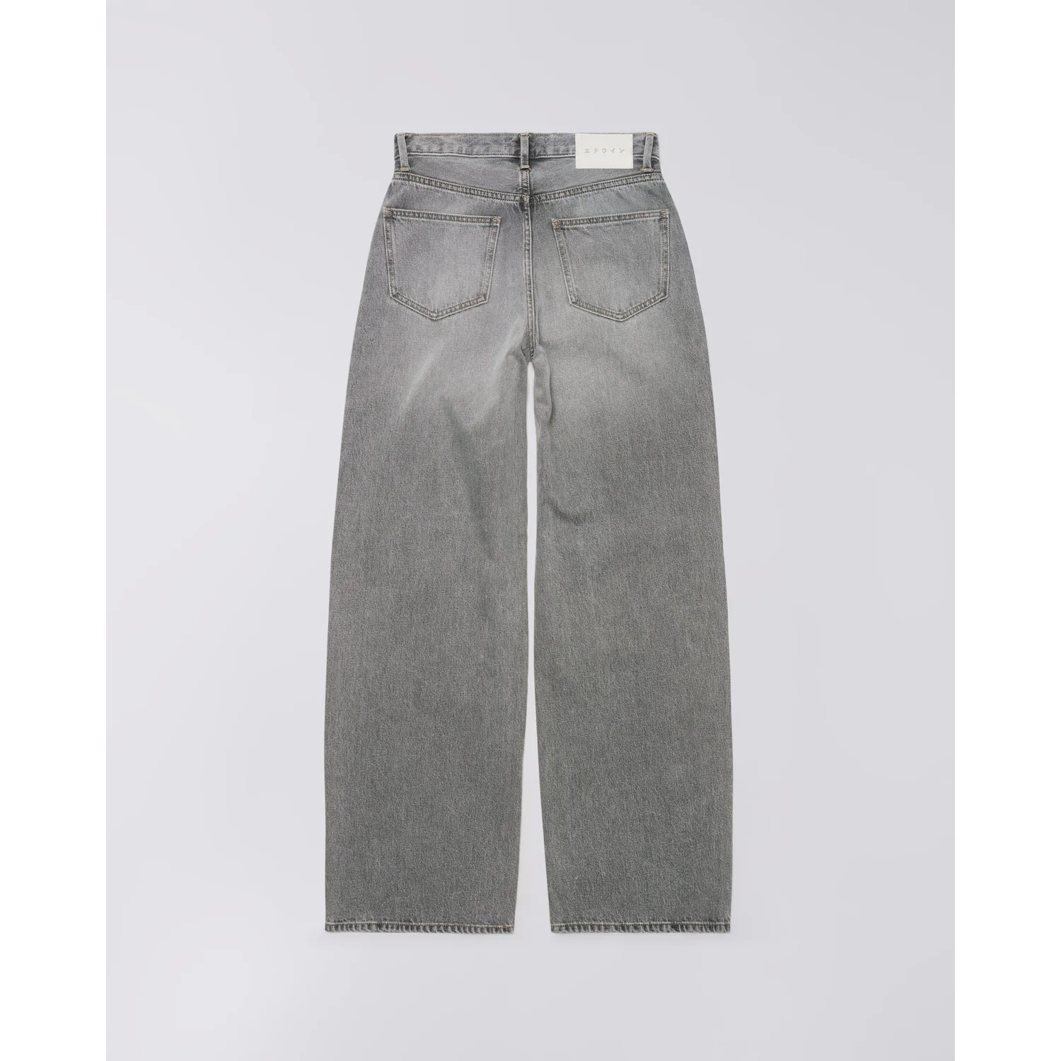 W' Olivia Pant Jeans, Weites Bein, Grauer Denim, Five-Pocket-Design
