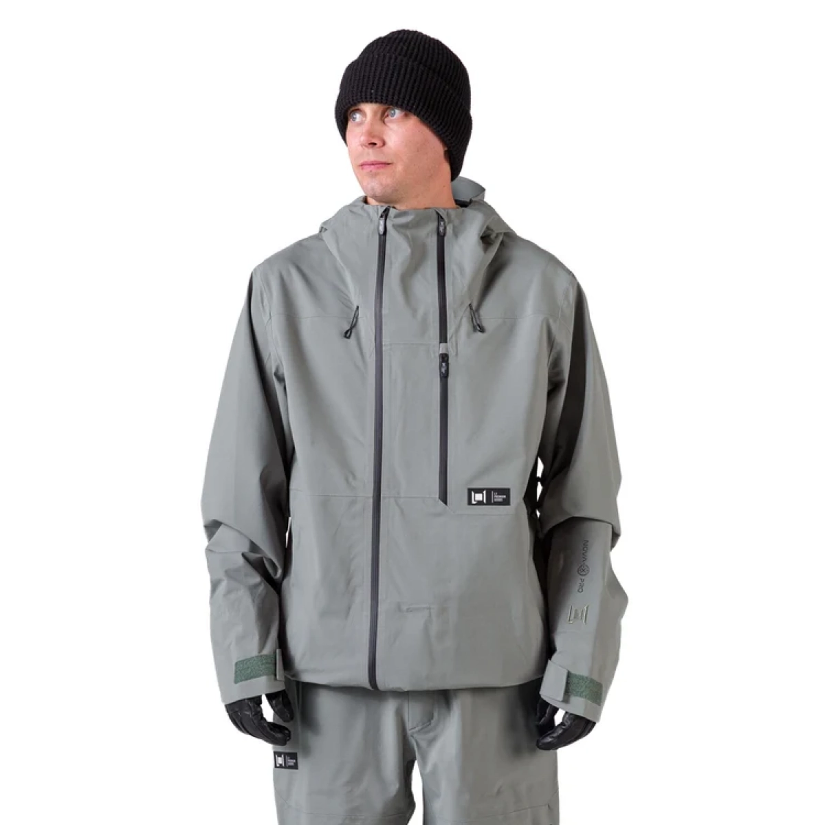 Veste imperméable, homme, grise, coupe-vent, capuche, veste imperméable, hardshell, imperméable, capuche, fermeture éclair