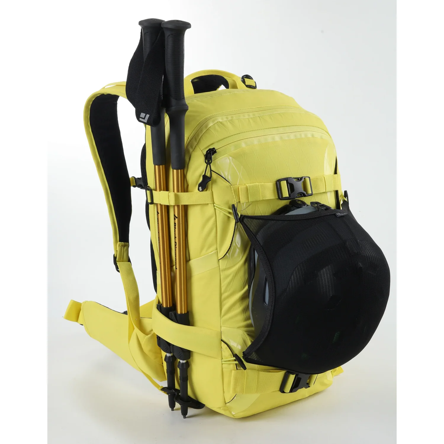Slash 25 Pro Backpack Wanderrucksack, gelb, Trekkingstöcke, Stockhalterung, Helmnetz