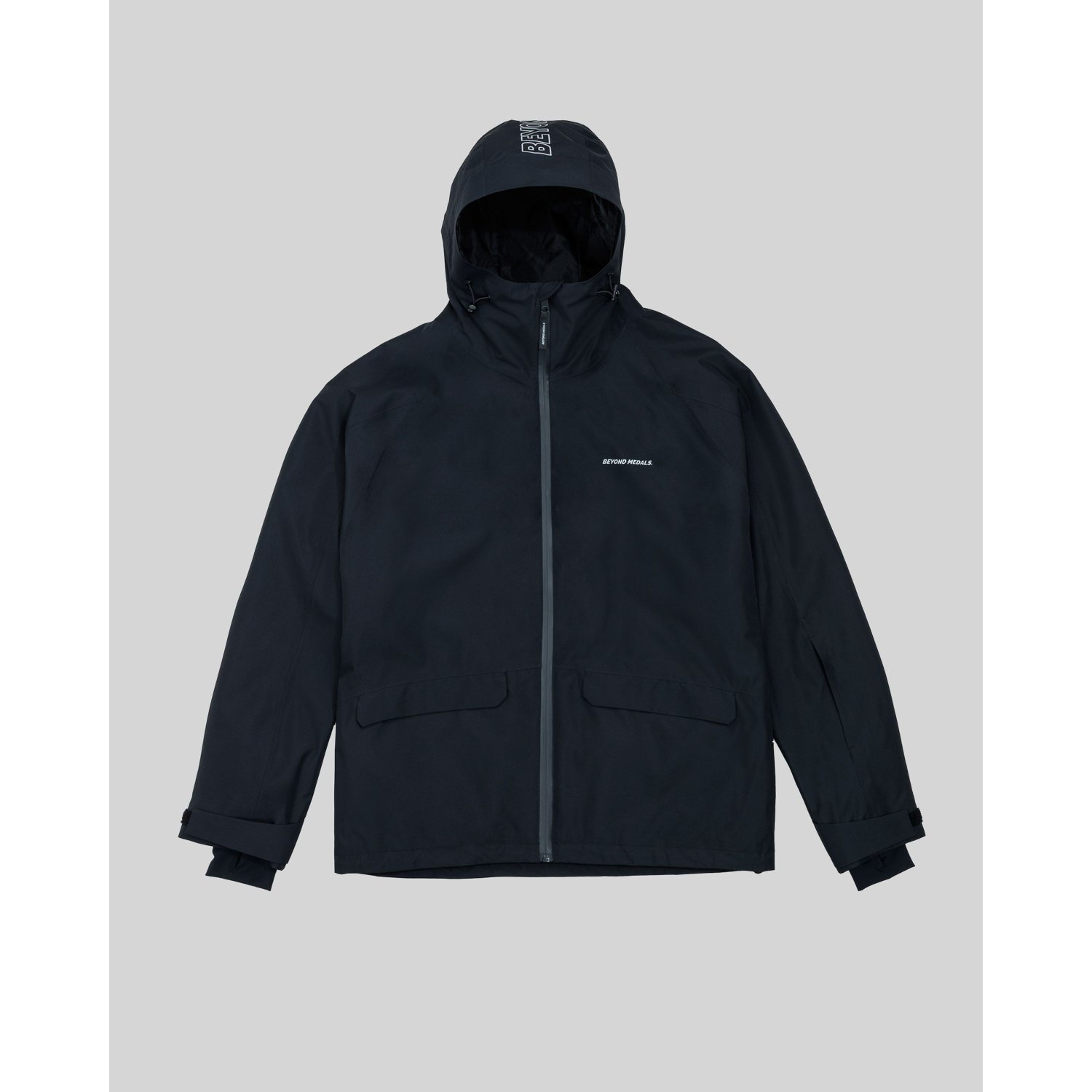 Nostalgia Jacket 2L Veste pour homme, veste de pluie, bleu marine, capuche, fermeture éclair sur le devant