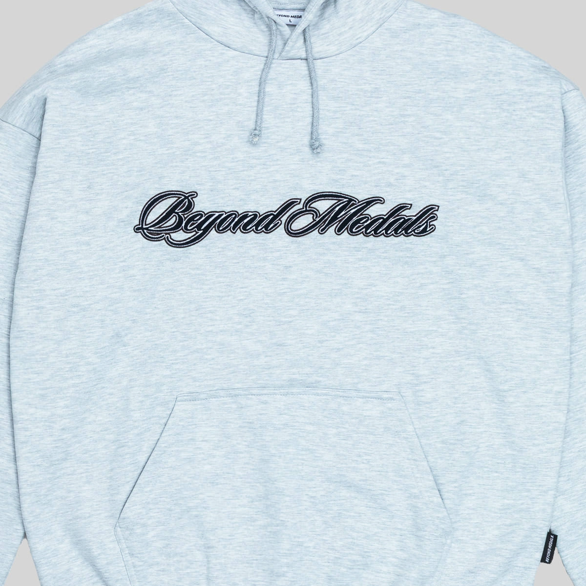 Hoodie, Pullover, Kapuzenpullover, Grau, Print-Text