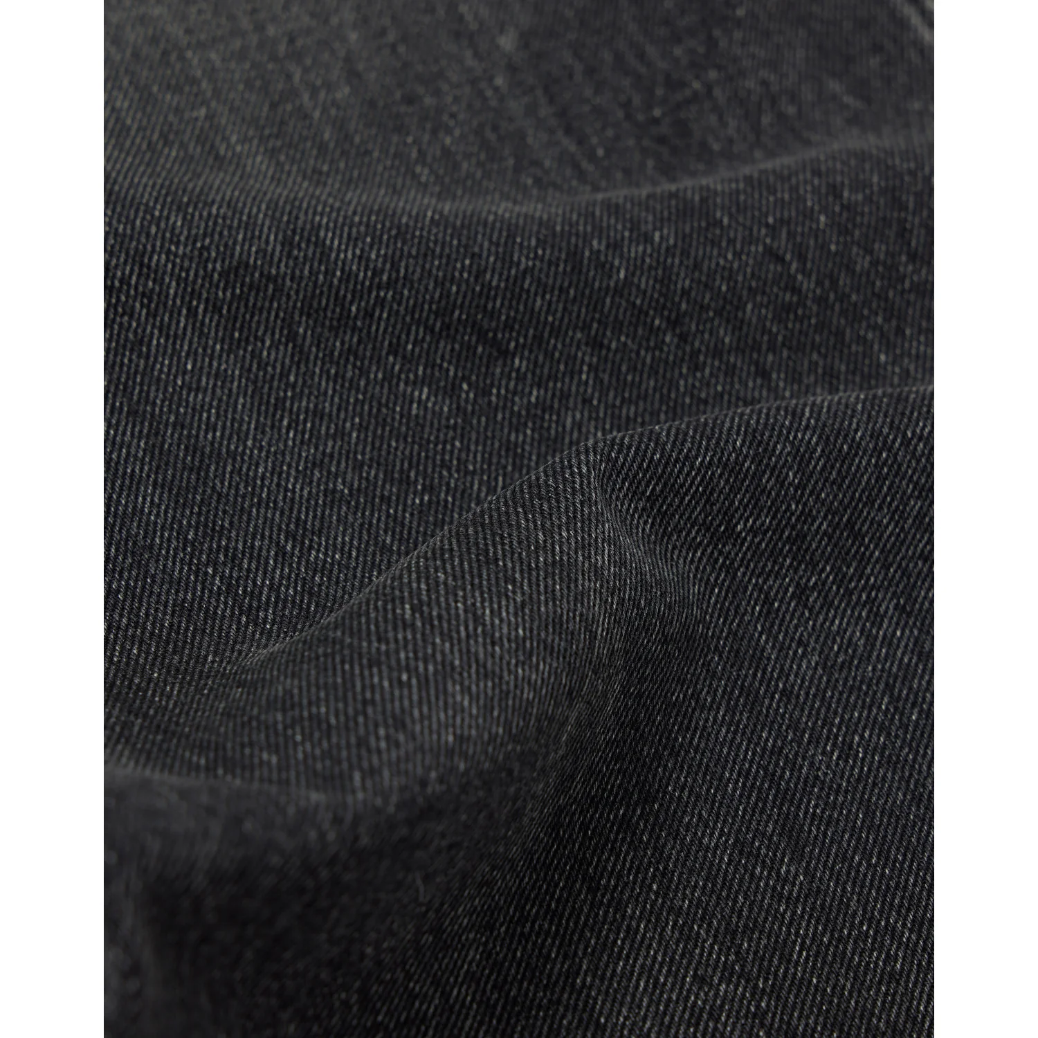 schwarzer Denim, Jeansstoff, Köperbindung, Textilgewebe