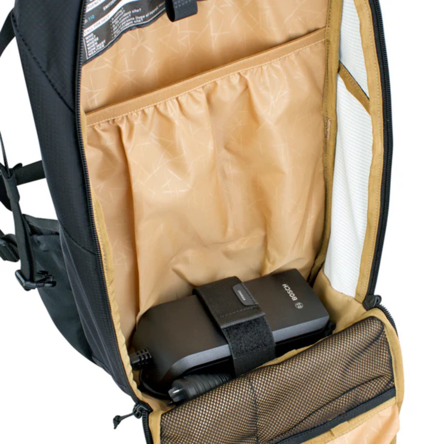 Sac à dos, adaptateur pour ordinateur portable, poche intérieure, noir, sangle réglable