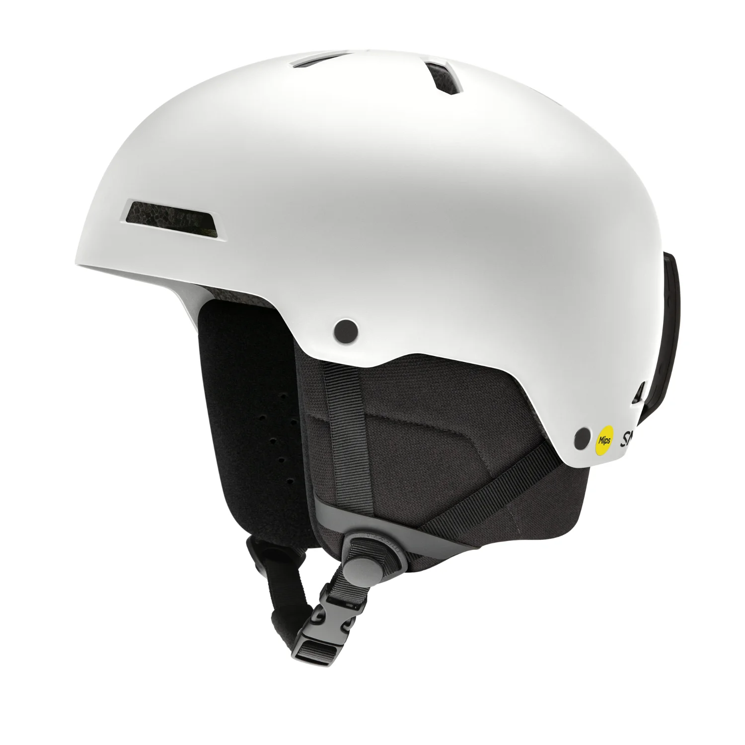 Cagoule, casque blanc, bonnet de ski/casque Heb, sangle réglable, ouvertures d'aération