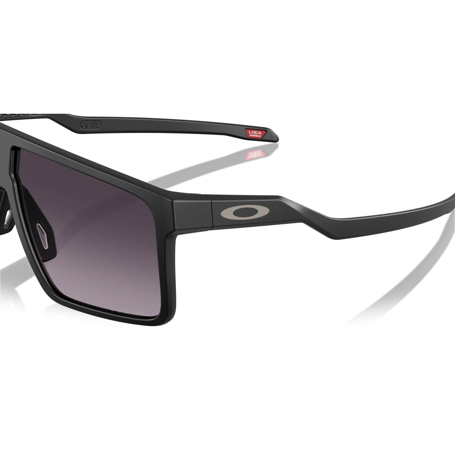 Helux Sonnenbrille, schwarzer Kunststoffrahmen, rechteckige Gläser, graue Gläser, Sportsonnenbrille