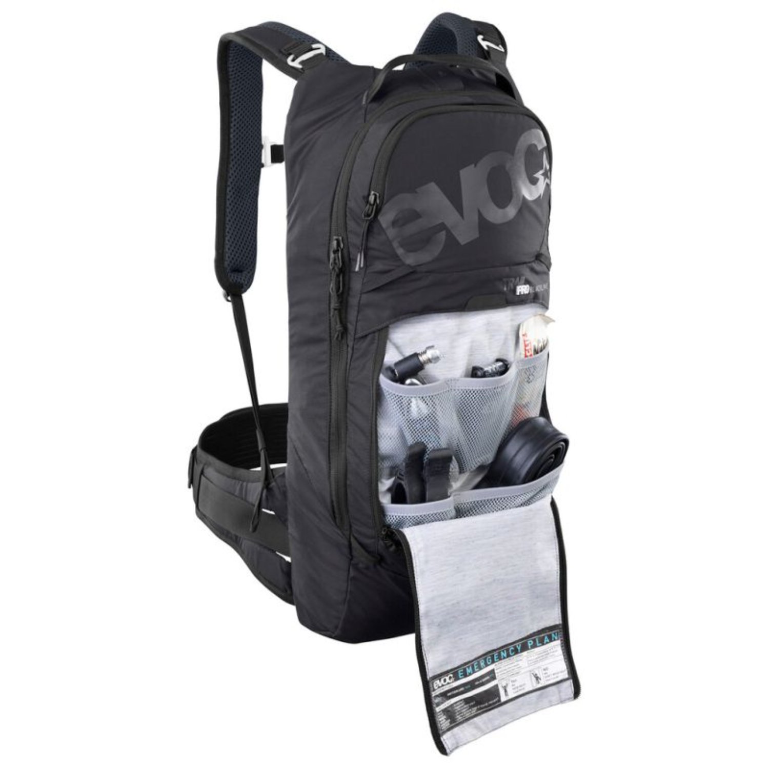 Trail Pro 10L Blackline Bp Rucksack, Rucksack/Backpack, Vordertasche, Mesh-Taschen, Notfall-Plan-Organizer