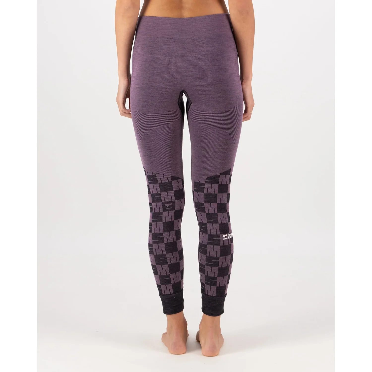 Sportleggings, Lila, Hoher Bund, Geometrisches Muster, Nahtlos