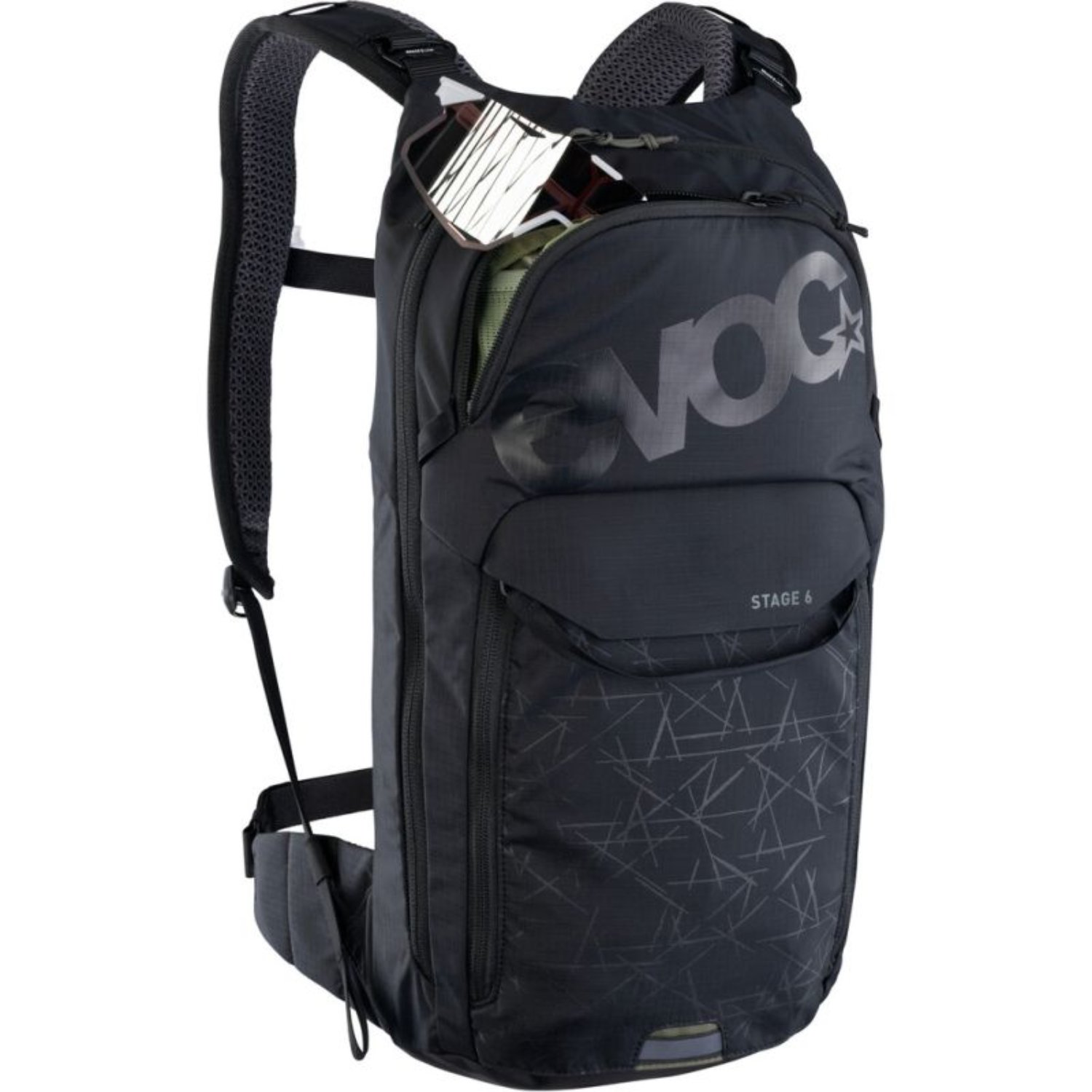 Stage 6L Bp + 2L Bladder Rucksack, Outdoor, Strecke 6, Schwarz, Pattern