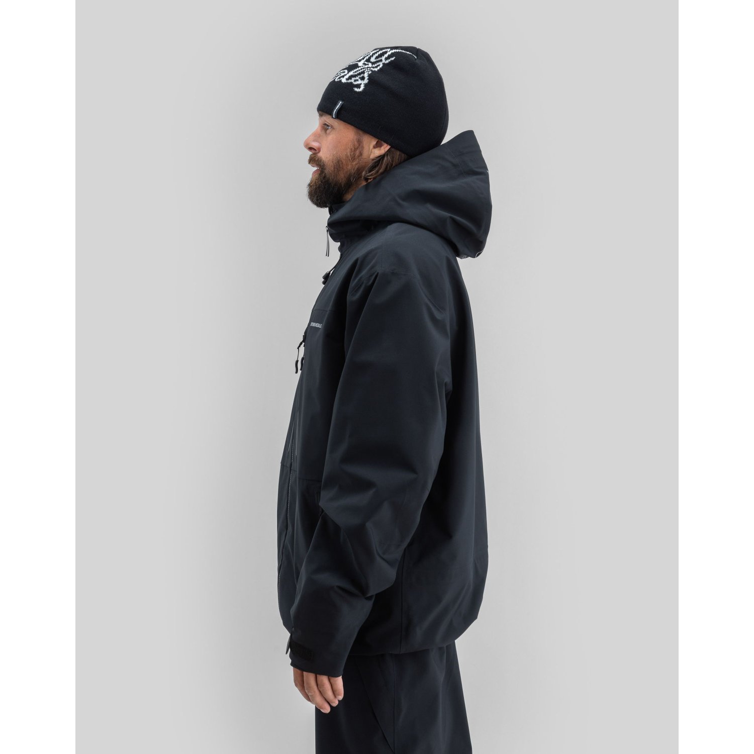 Pro Tech Jacket 3L Hooded jacket, Dunkle Farbe, Winddicht, Parka, Mütze mit Muster