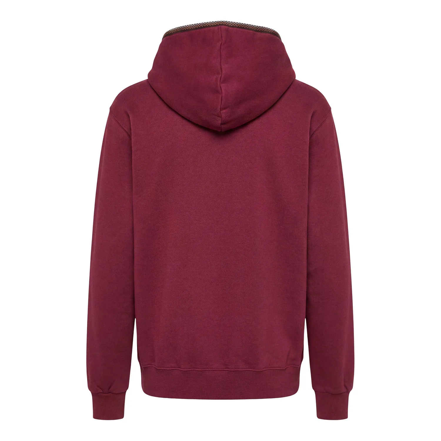 Pahada Hoodie Kapuzenpullover, Bordeauxrot, Langarm, Rippbündchen, Kapuze