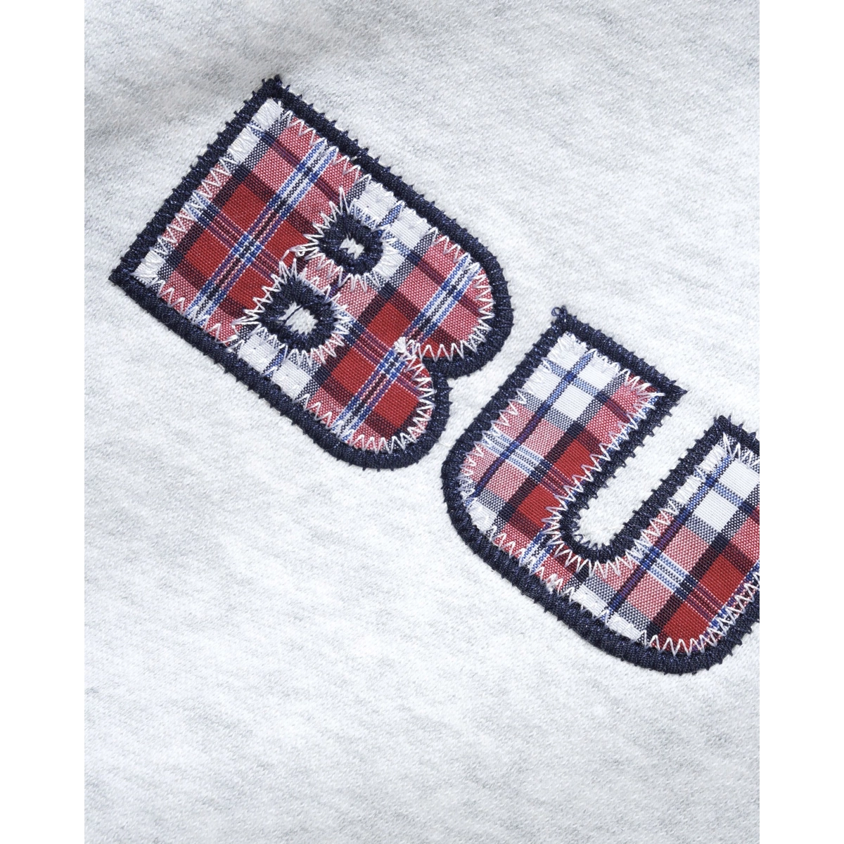 Diamond Applique Crewneck Plaid, Aufnäher, gestickt, Grafik, Stoff, T-Shirt, Pflaster, Patch, Logo, Grau
