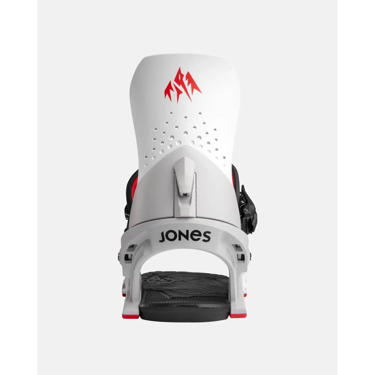 M'S Orion Snowboard binding, Jones snowboard boot, Highback, Hip binding, White/gray with red accents