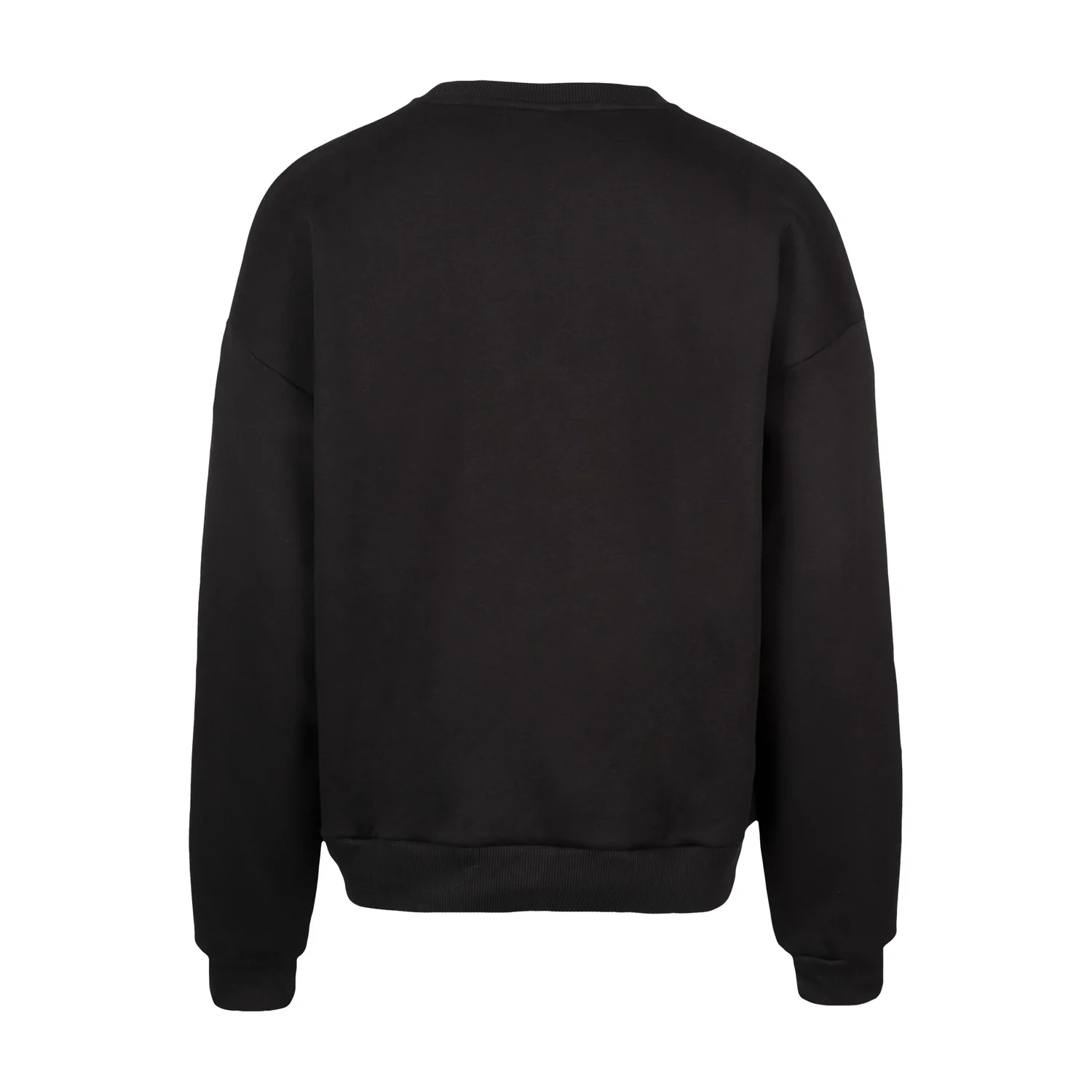 Flagloose Crewneck Sweat-shirt, noir, col rond, manches longues, bords-côtes