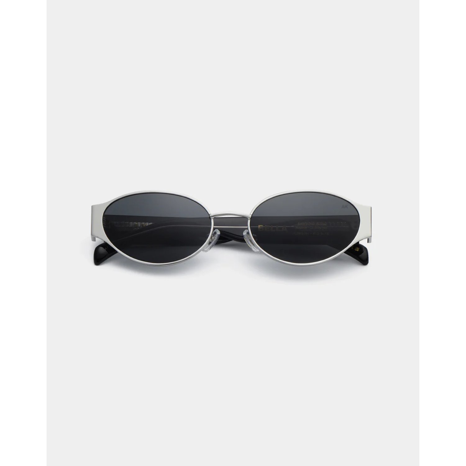 Bella Sonnenbrille, Oval, Grau-glas, Metallrahmen, Nachtfalke?